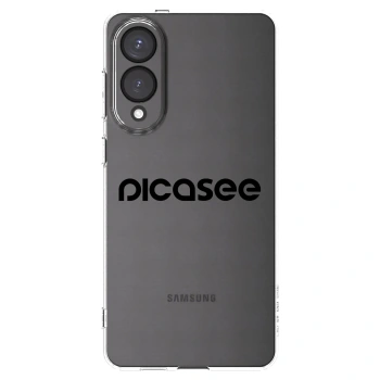 Picasee Samsung Galaxy S25 Edge 5G Hülle - Transparentes Silikon - Picasee - new logo - black