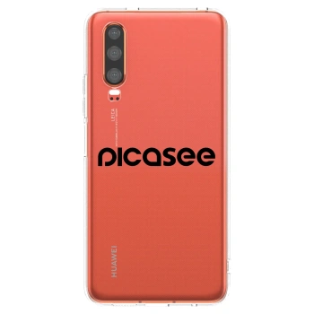 Picasee Huawei P30 Hülle - Transparentes Silikon - Picasee - new logo - black