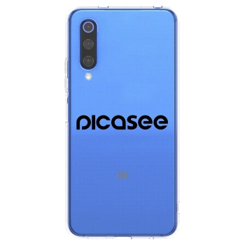 Picasee Xiaomi Mi 9 SE Hülle - Transparentes Silikon - Picasee - new logo - black