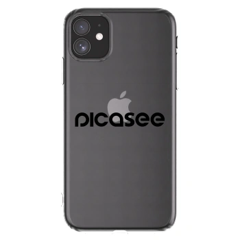 Picasee Apple iPhone 11 Hülle - Transparentes Silikon - Picasee - new logo - black