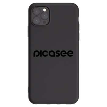 Picasee Apple iPhone 11 Pro Max Hülle - Schwarzes Silikon - Picasee - new logo - black