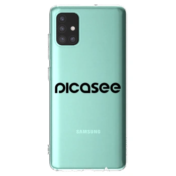 Picasee Samsung Galaxy A51 A515F Hülle - Transparentes Silikon - Picasee - new logo - black