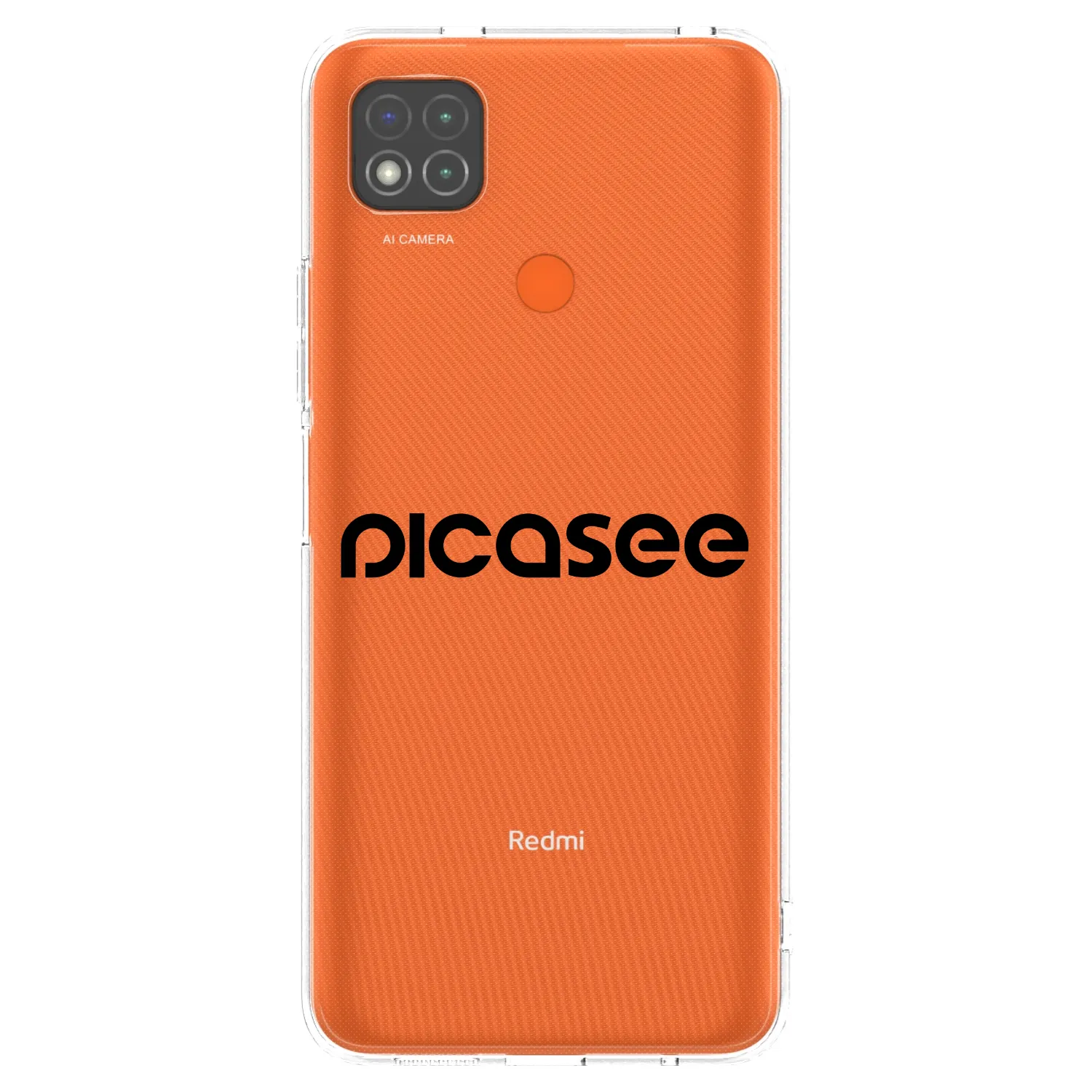 Picasee Xiaomi Redmi 9C Hülle - Transparentes Silikon - Picasee - new logo - black