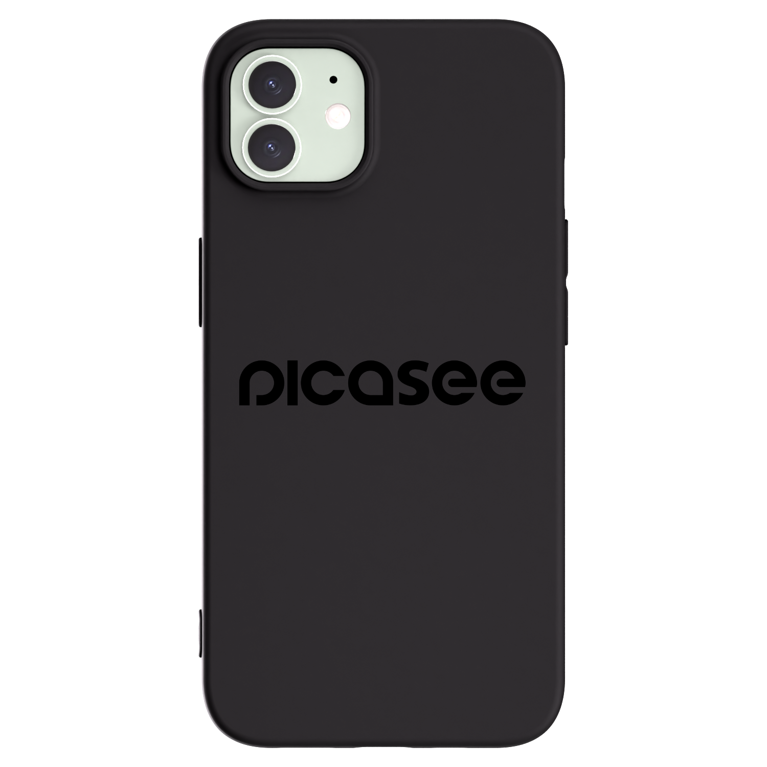 Picasee Apple iPhone 12 Pro Hülle - Schwarzes Silikon - Picasee - new logo - black