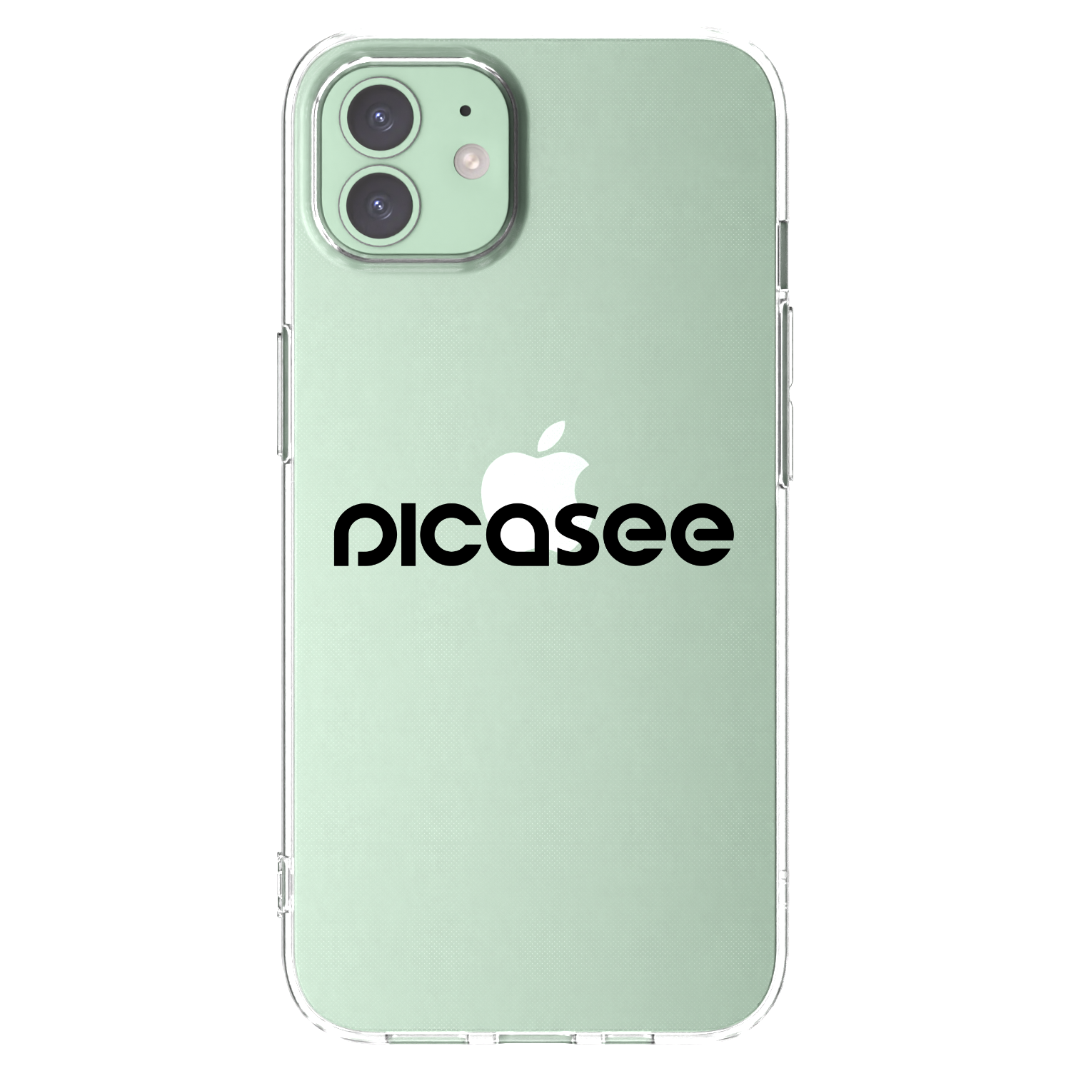 Picasee Apple iPhone 12 Pro Hülle - Transparentes Silikon - Picasee - new logo - black