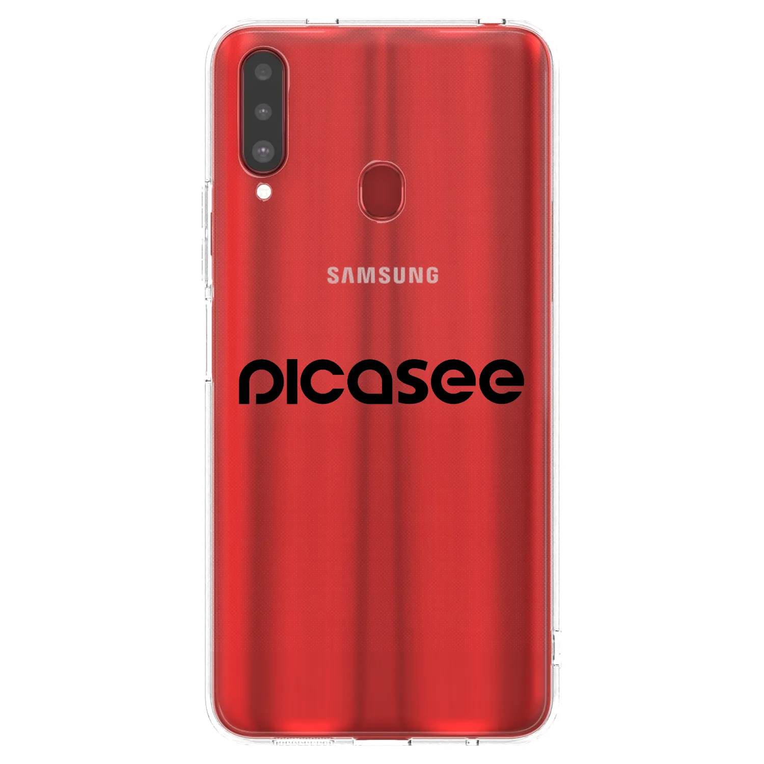 Picasee Samsung Galaxy A20s Hülle - Transparentes Silikon - Picasee - new logo - black