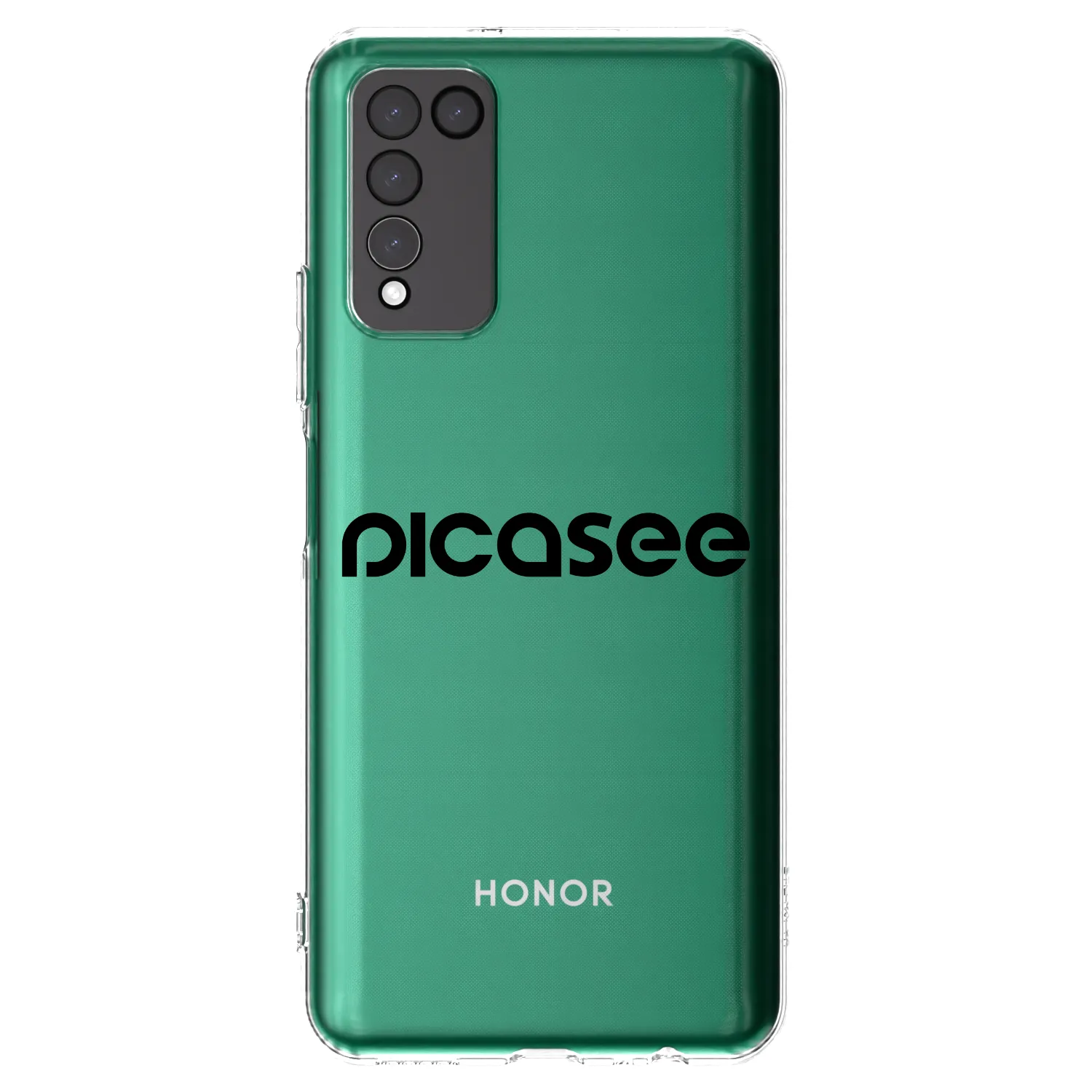 Picasee Honor 10X Lite Hülle - Transparentes Silikon - Picasee - new logo - black