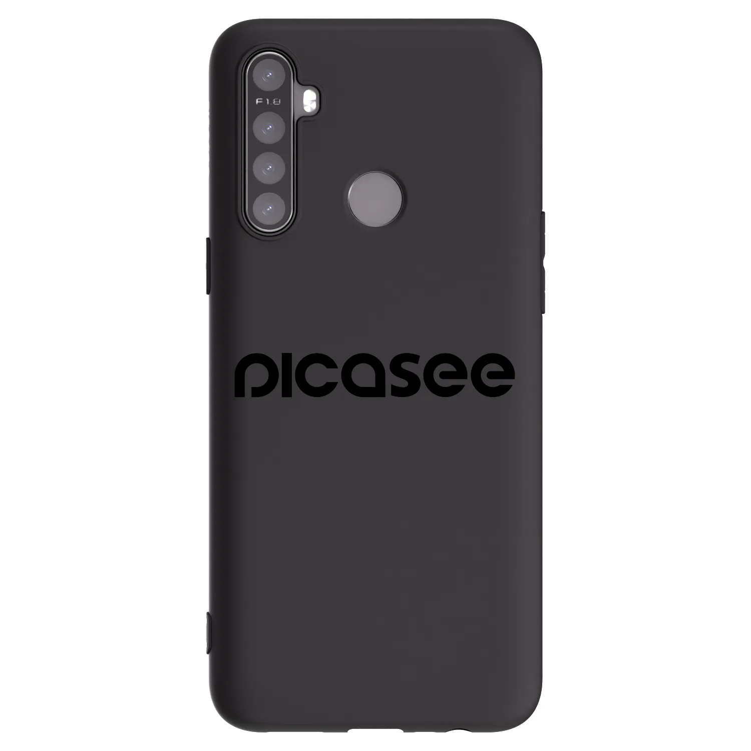 Picasee Realme 5 Hülle - Schwarzes Silikon - Picasee - new logo - black