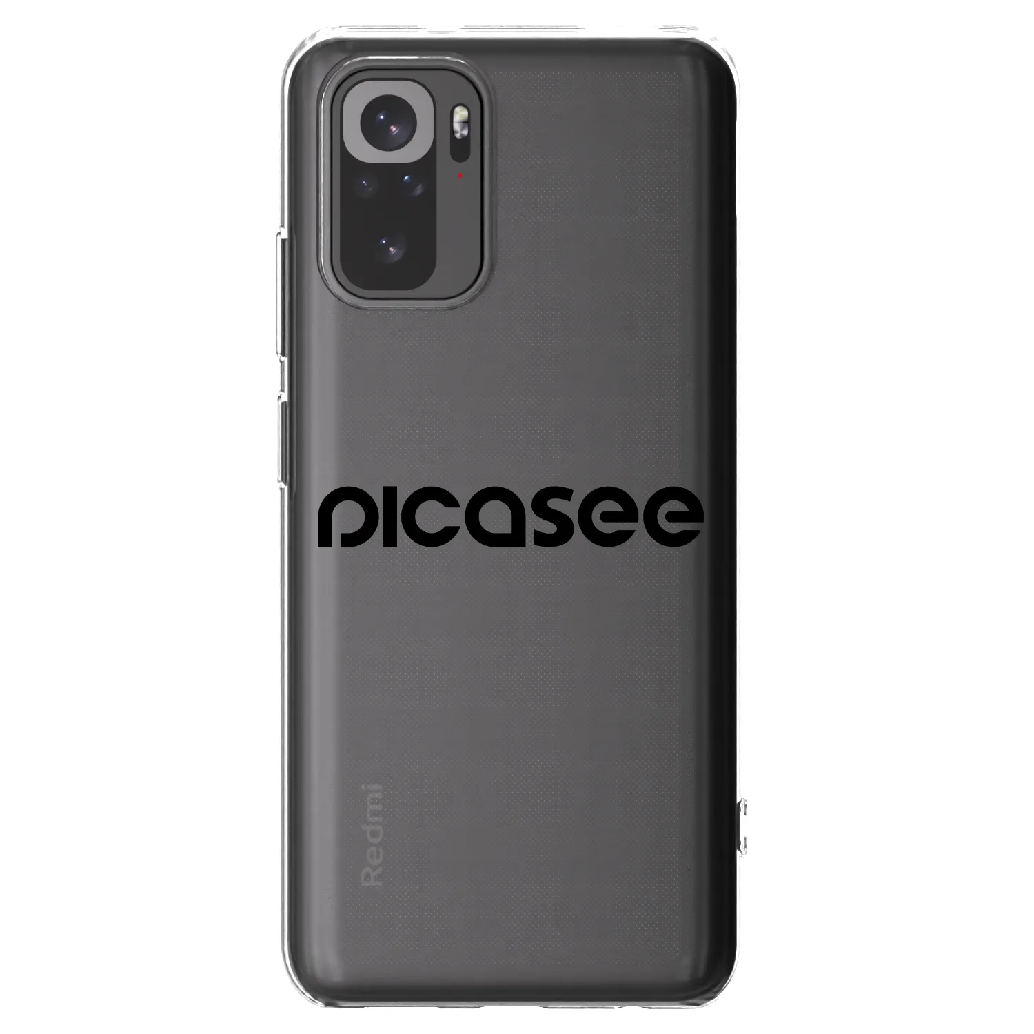 Picasee Xiaomi Redmi Note 10 Hülle - Transparentes Silikon - Picasee - new logo - black