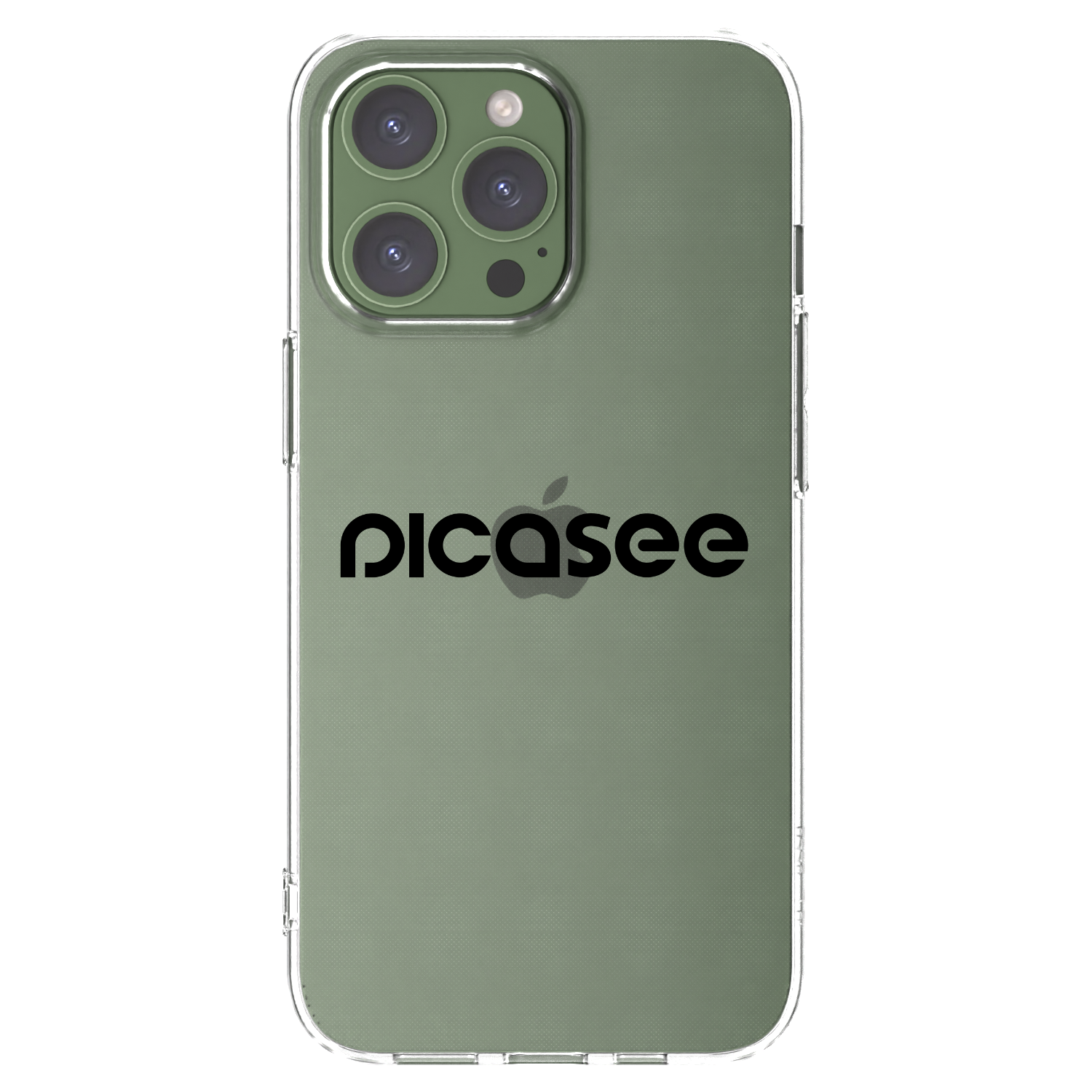 Picasee Apple iPhone 13 Pro Hülle - Transparentes Silikon - Picasee - new logo - black
