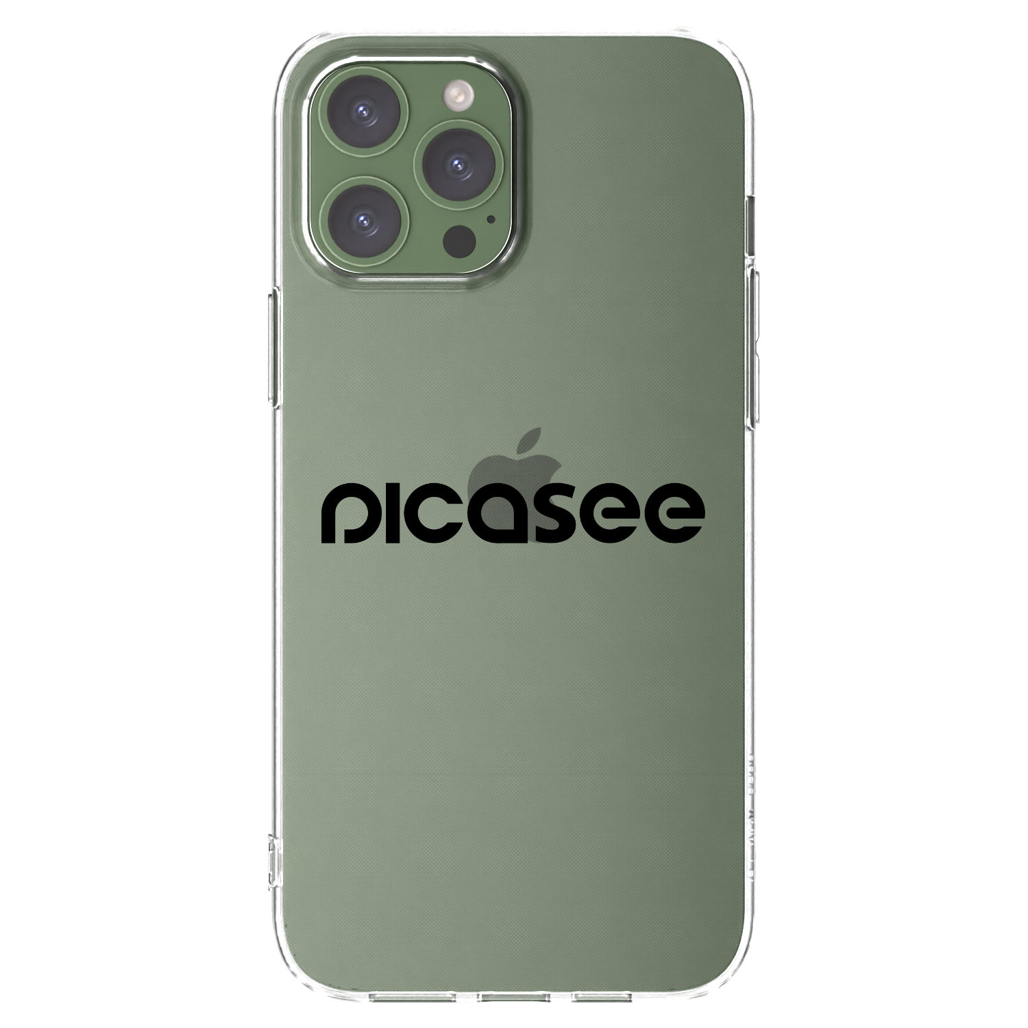 Picasee Apple iPhone 13 Pro Max Hülle - Transparentes Silikon - Picasee - new logo - black