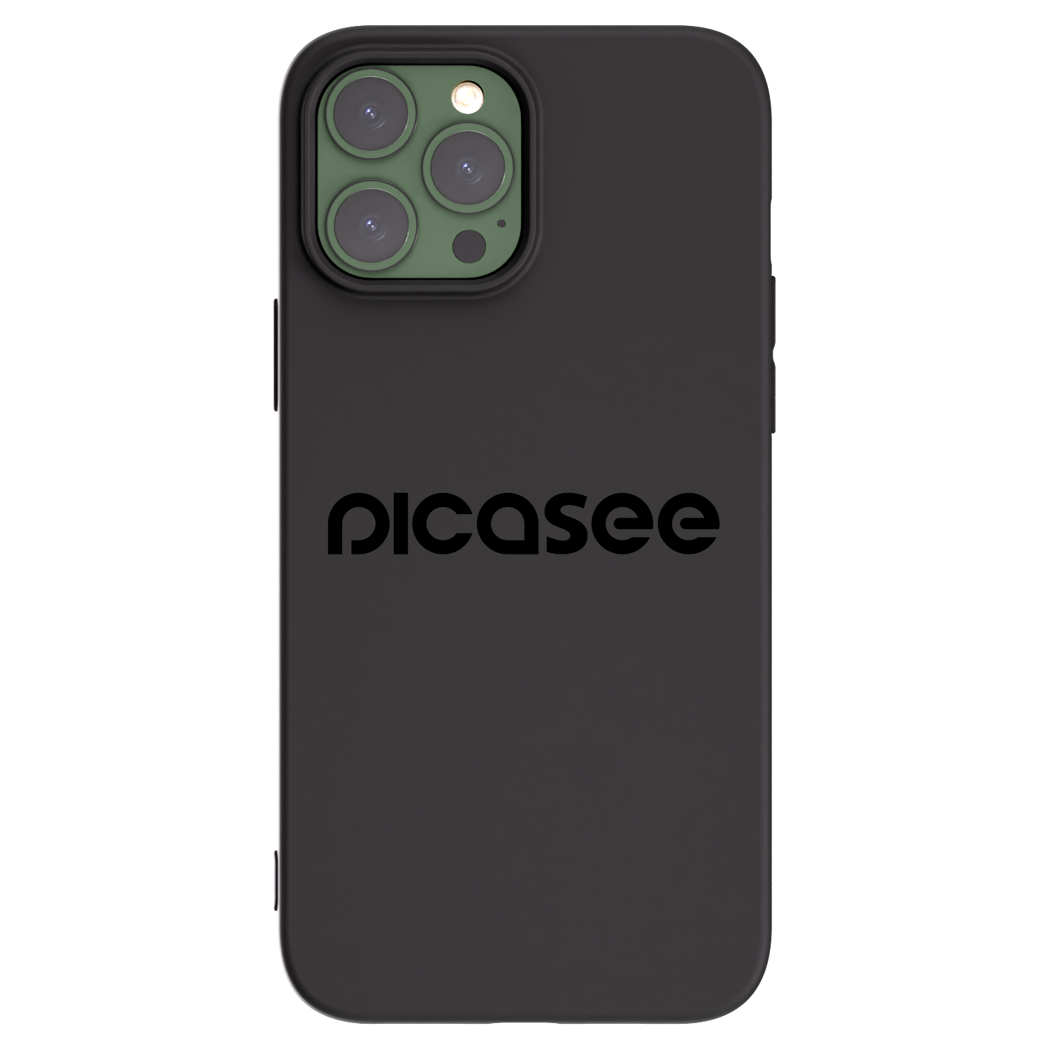 Picasee Apple iPhone 13 Pro Max Hülle - Schwarzes Silikon - Picasee - new logo - black