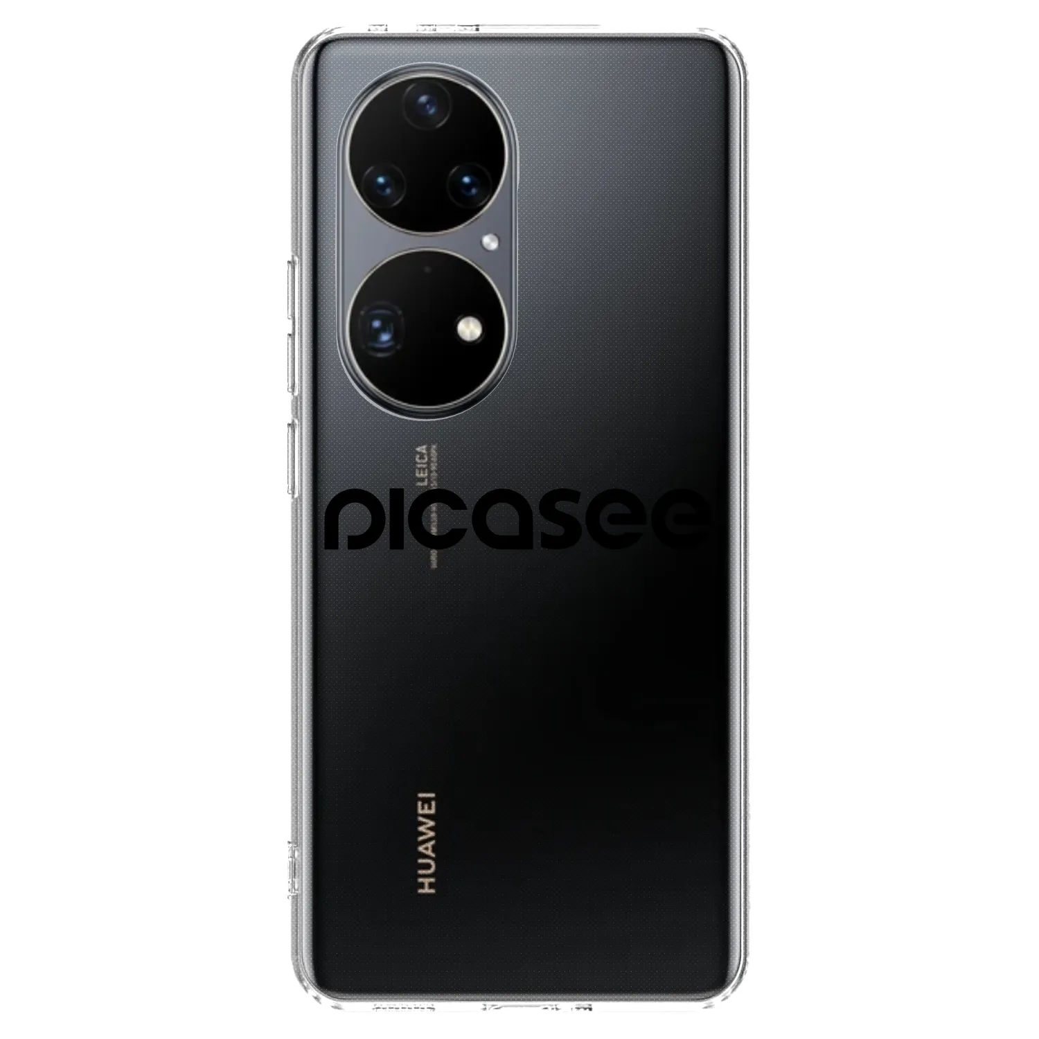 Picasee Huawei P50 Hülle - Transparentes Silikon - Picasee - new logo - black