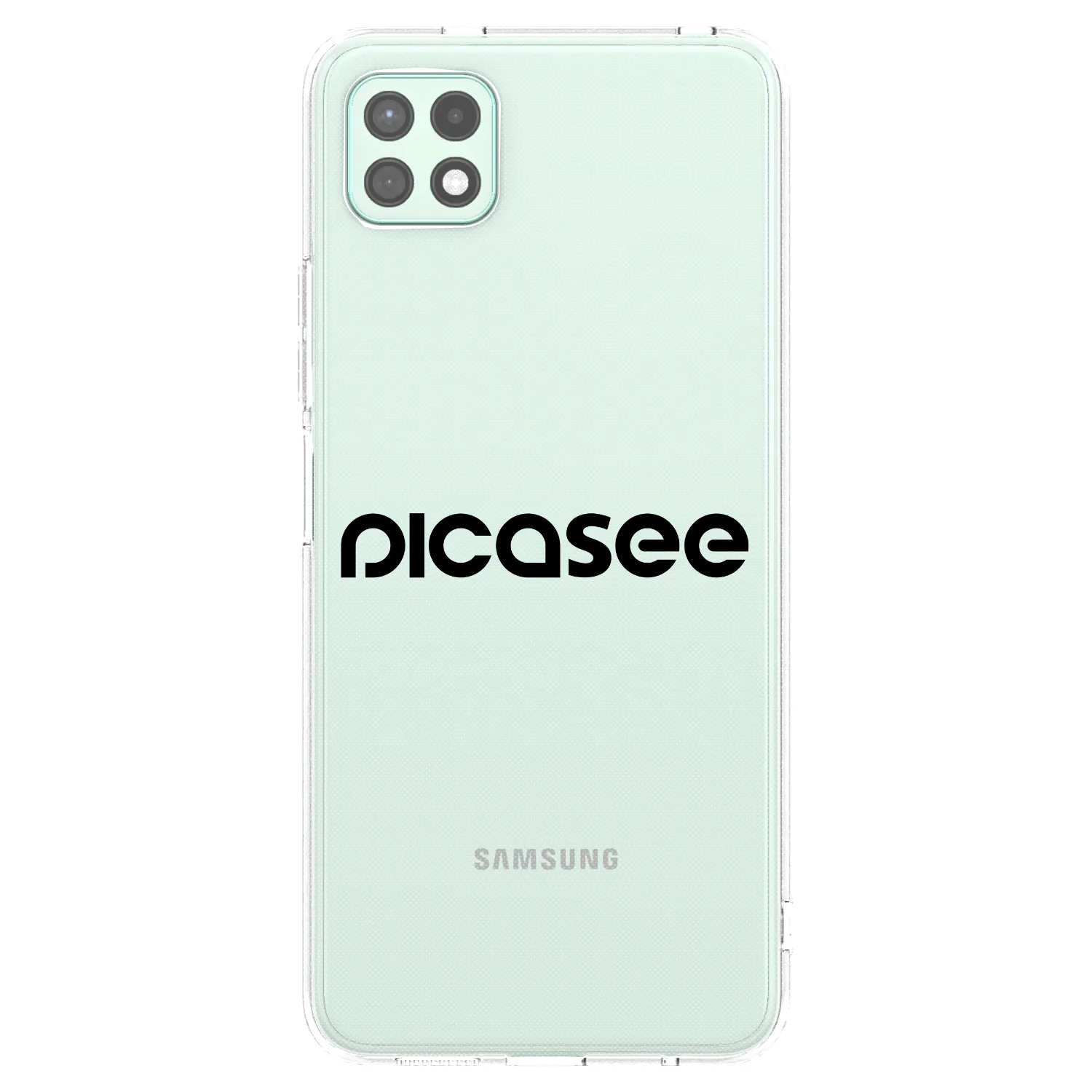 Picasee Samsung Galaxy A22 A226B 5G Hülle - Transparentes Silikon - Picasee - new logo - black