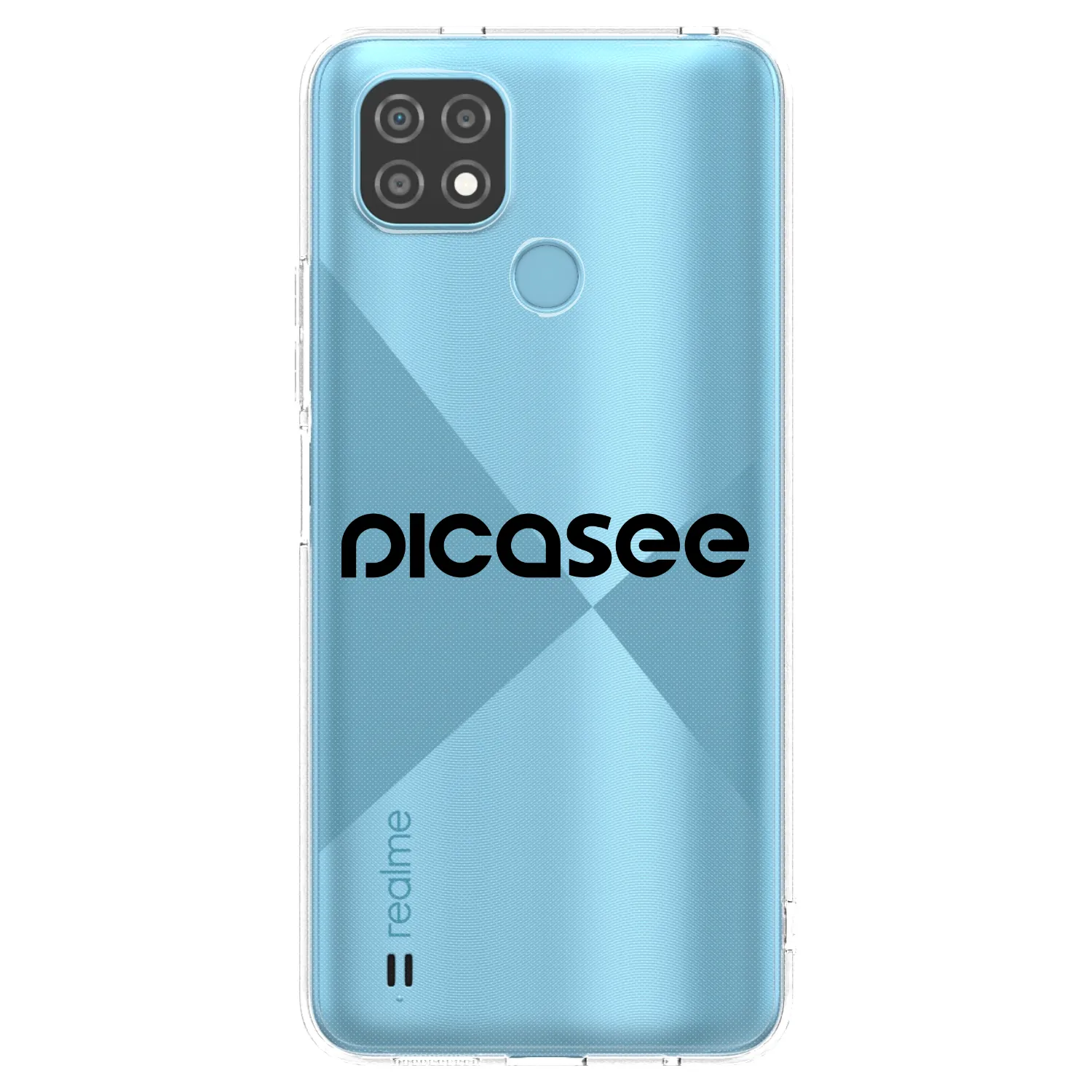 Picasee Realme C21 Hülle - Transparentes Silikon - Picasee - new logo - black