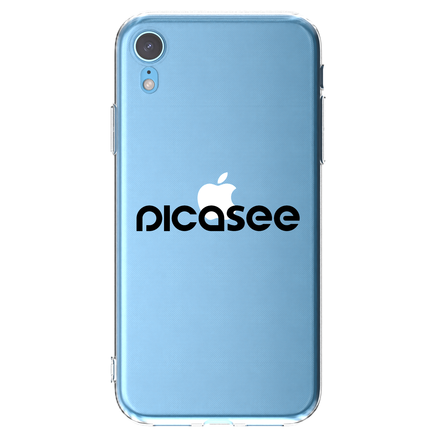 Picasee Apple iPhone XR Hülle - Transparentes Silikon - Picasee - new logo - black