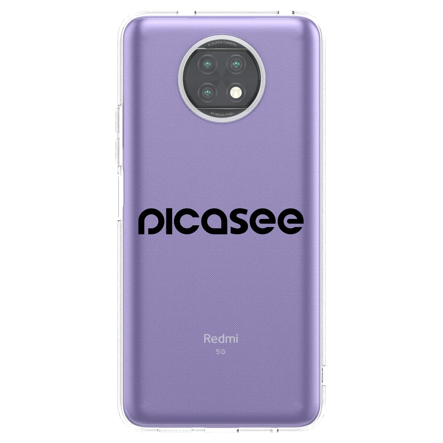 Picasee Xiaomi Redmi Note 9T Hülle - Transparentes Silikon - Picasee - new logo - black