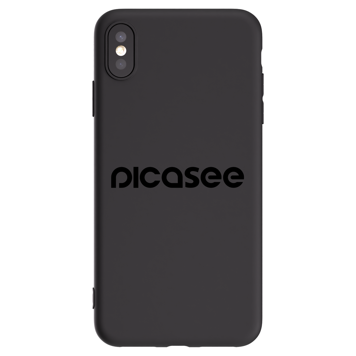 Picasee Apple iPhone XS Max Hülle - Schwarzes Silikon - Picasee - new logo - black