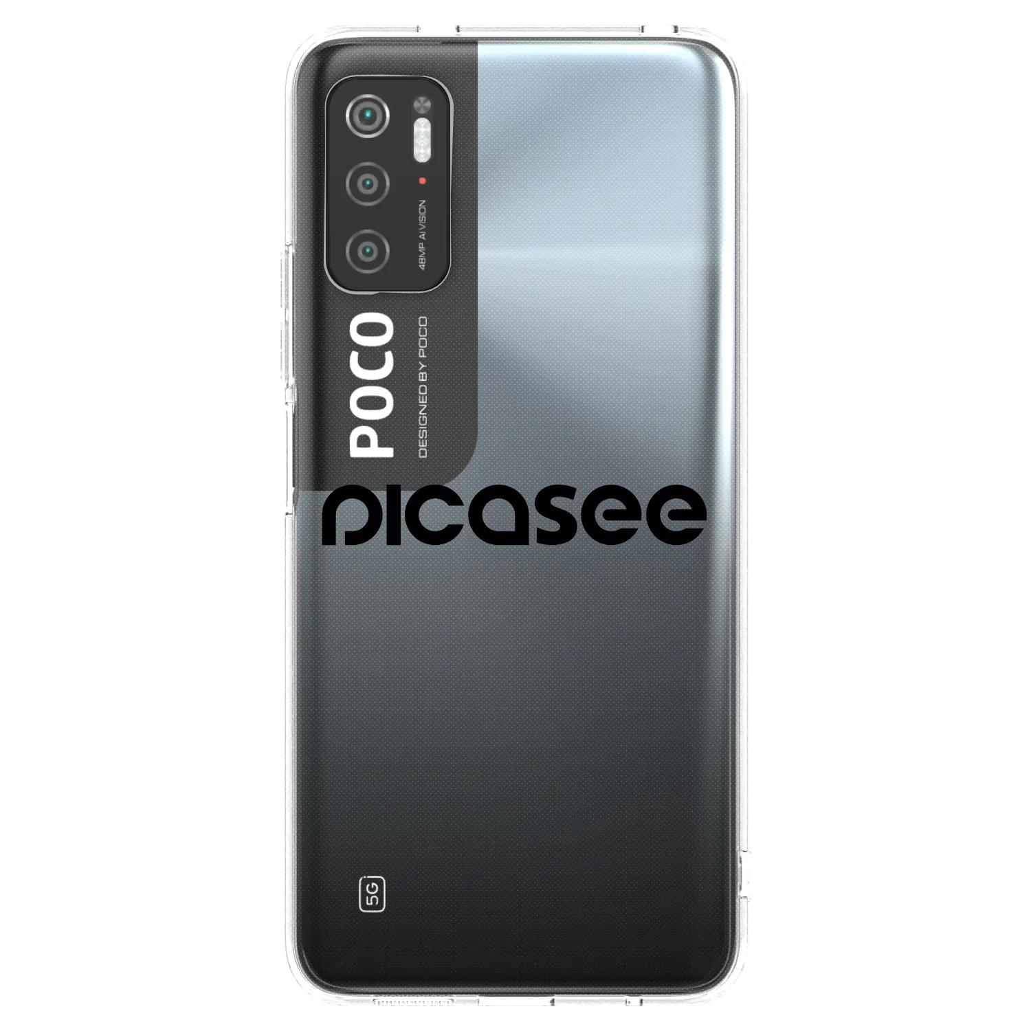 Picasee Xiaomi Poco M3 Pro 5G Hülle - Transparentes Silikon - Picasee - new logo - black