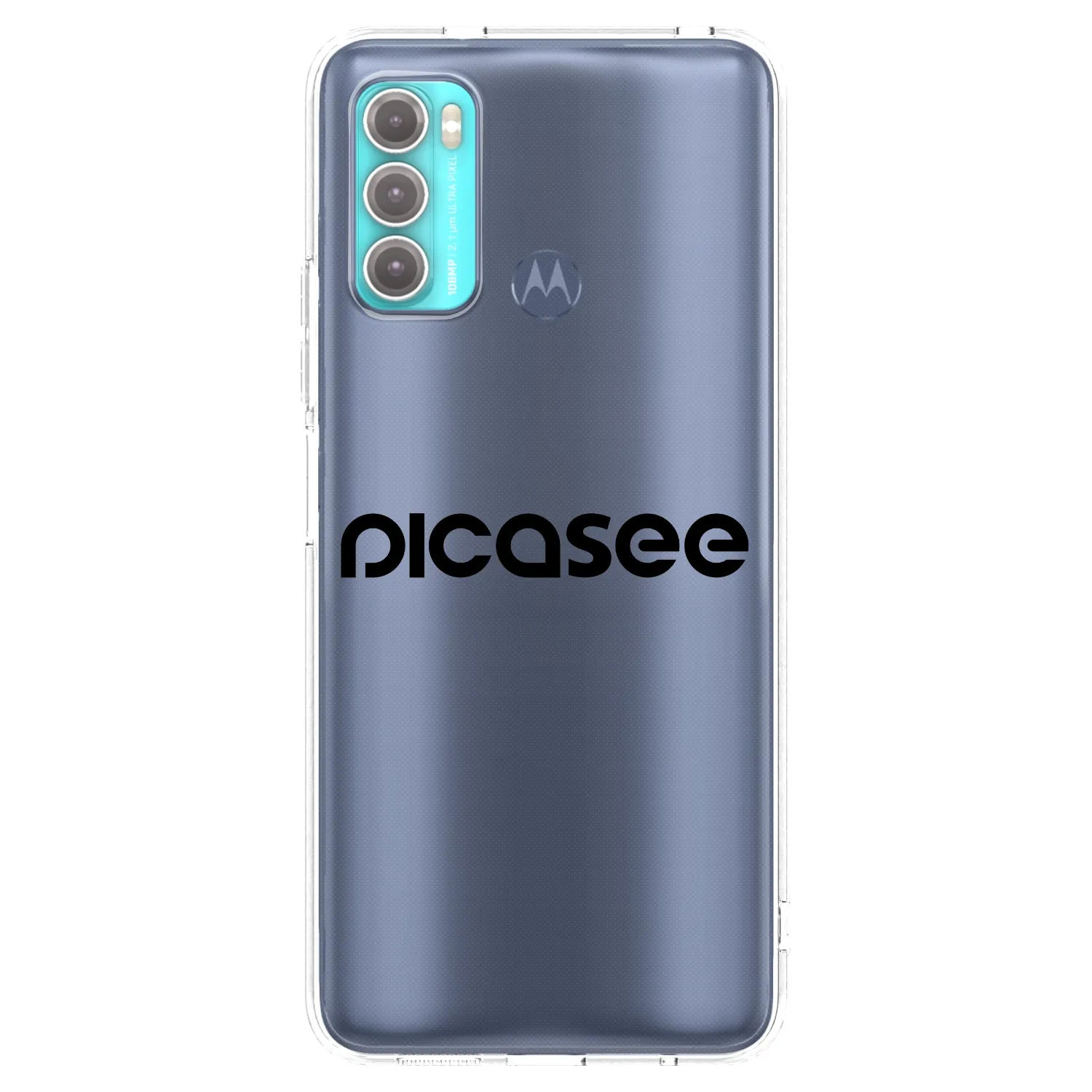 Picasee Motorola Moto G60 Hülle - Transparentes Silikon - Picasee - new logo - black