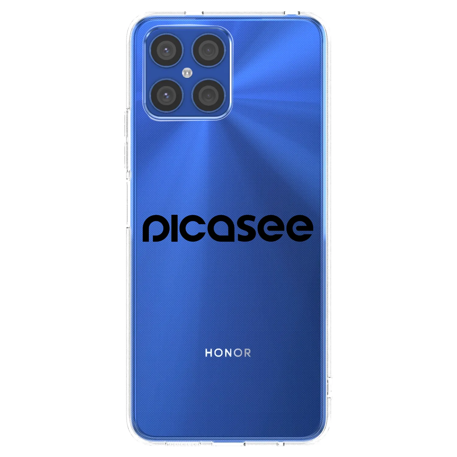 Picasee Honor X8 4G Hülle - Transparentes Silikon - Picasee - new logo - black