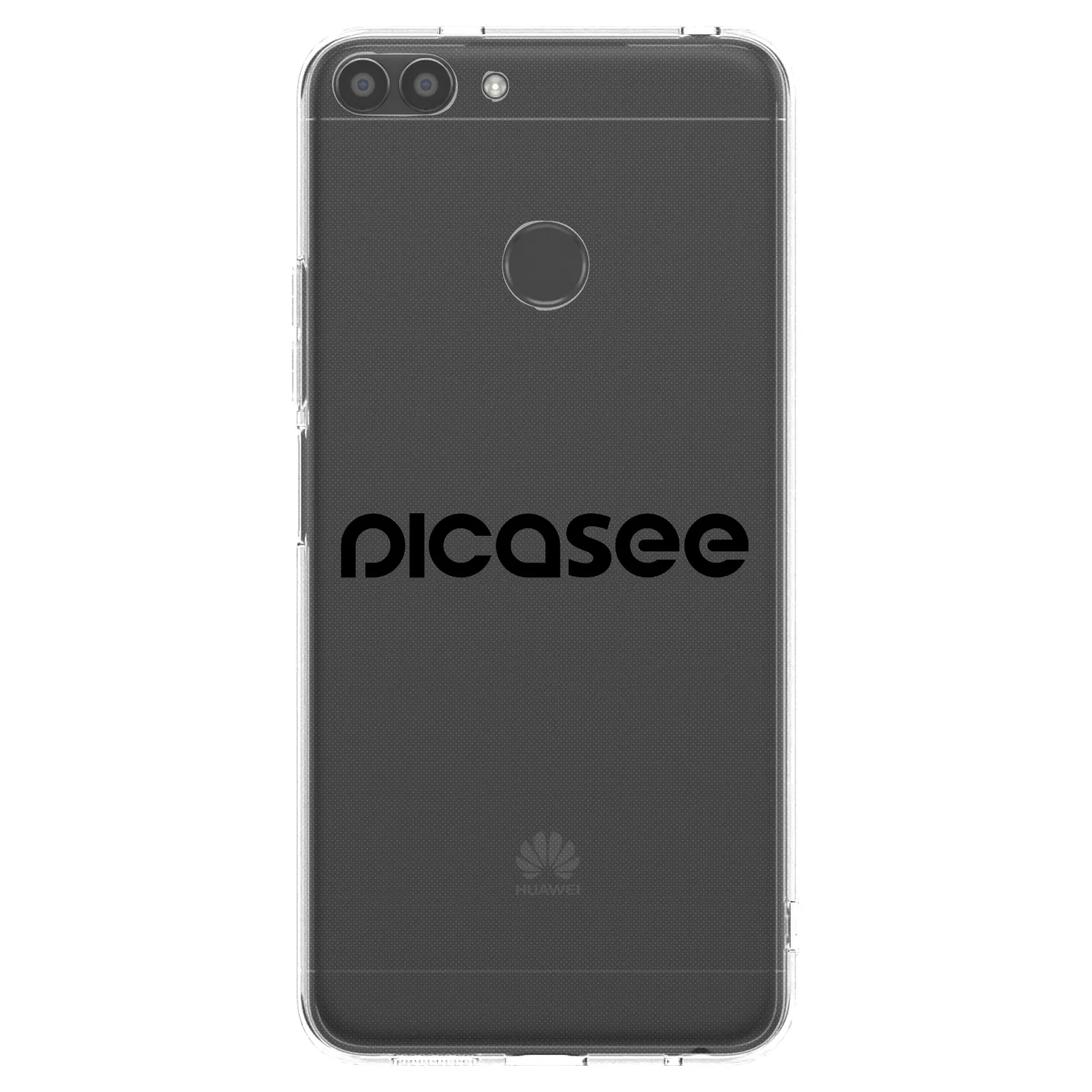 Picasee Huawei P Smart Hülle - Transparentes Silikon - Picasee - new logo - black