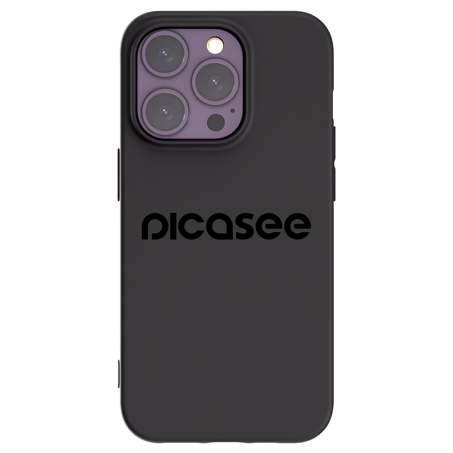 Picasee Apple iPhone 14 Pro Hülle - Schwarzes Silikon - Picasee - new logo - black