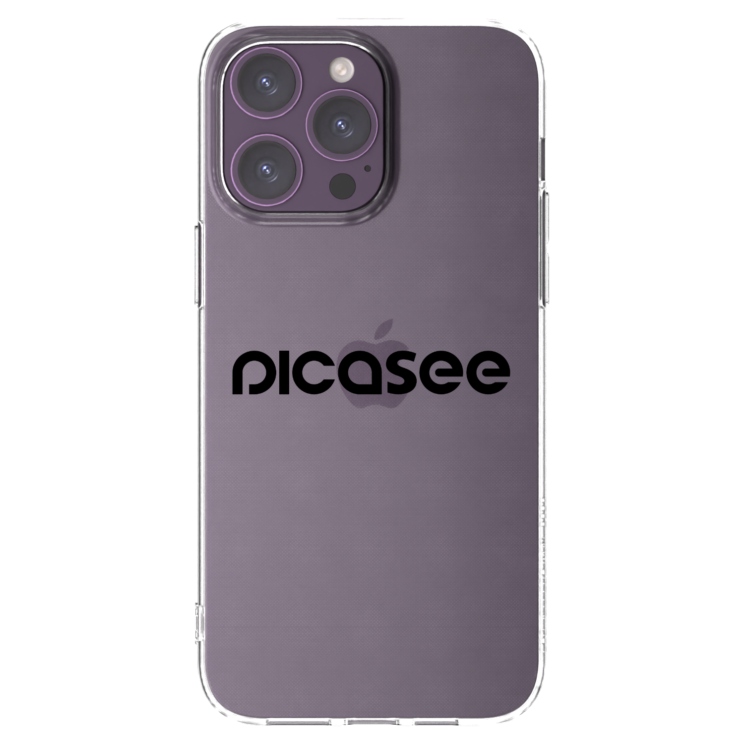 Picasee Apple iPhone 14 Pro Max Hülle - Transparentes Silikon - Picasee - new logo - black