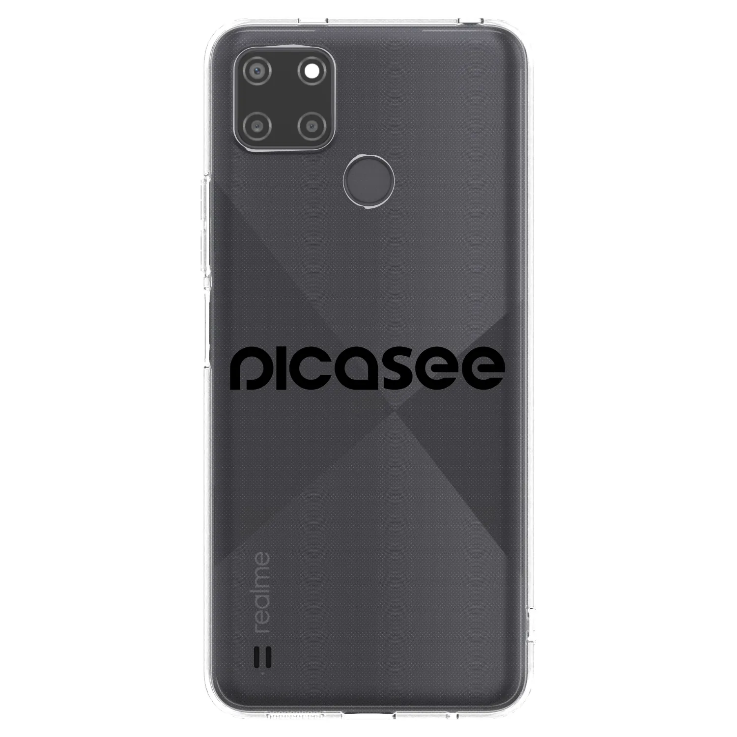Picasee Realme C21Y Hülle - Transparentes Silikon - Picasee - new logo - black