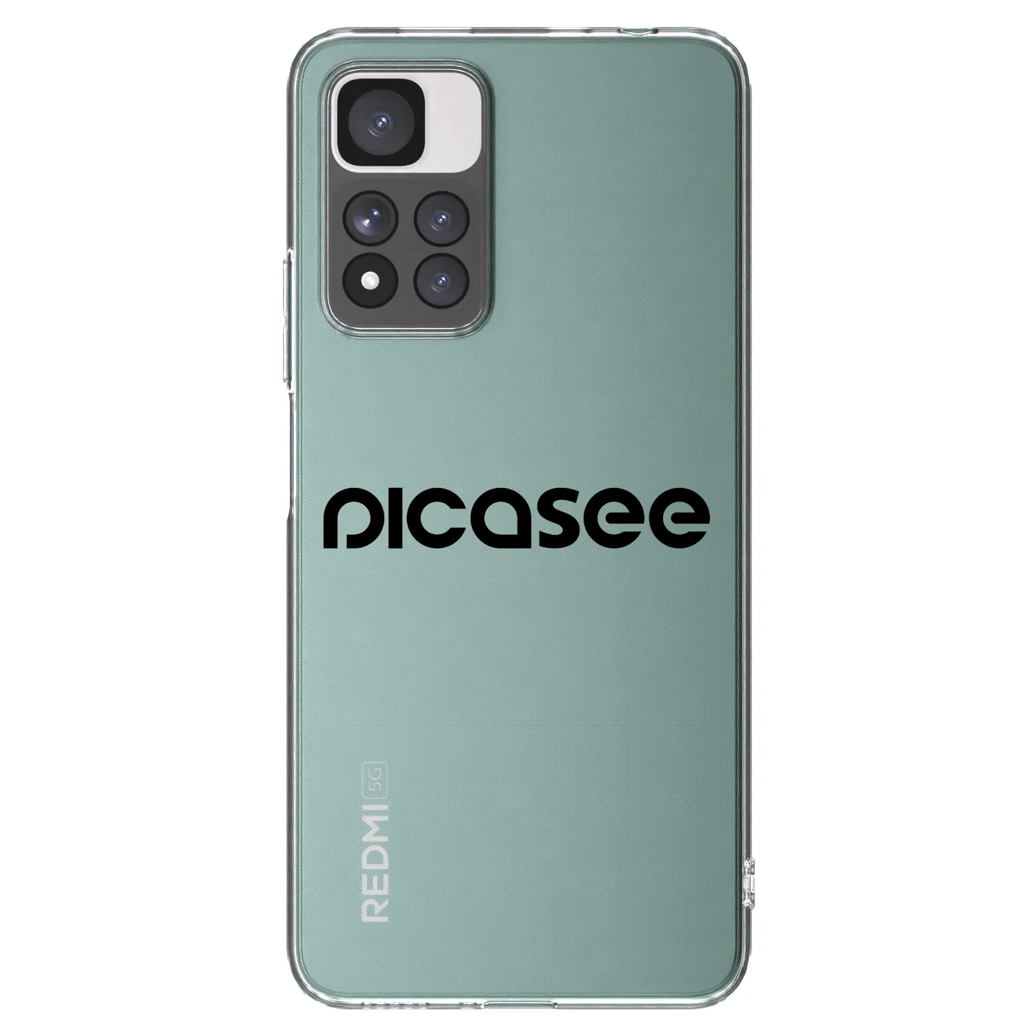 Picasee Xiaomi Redmi Note 11 Pro+ 5G Hülle - Transparentes Silikon - Picasee - new logo - black