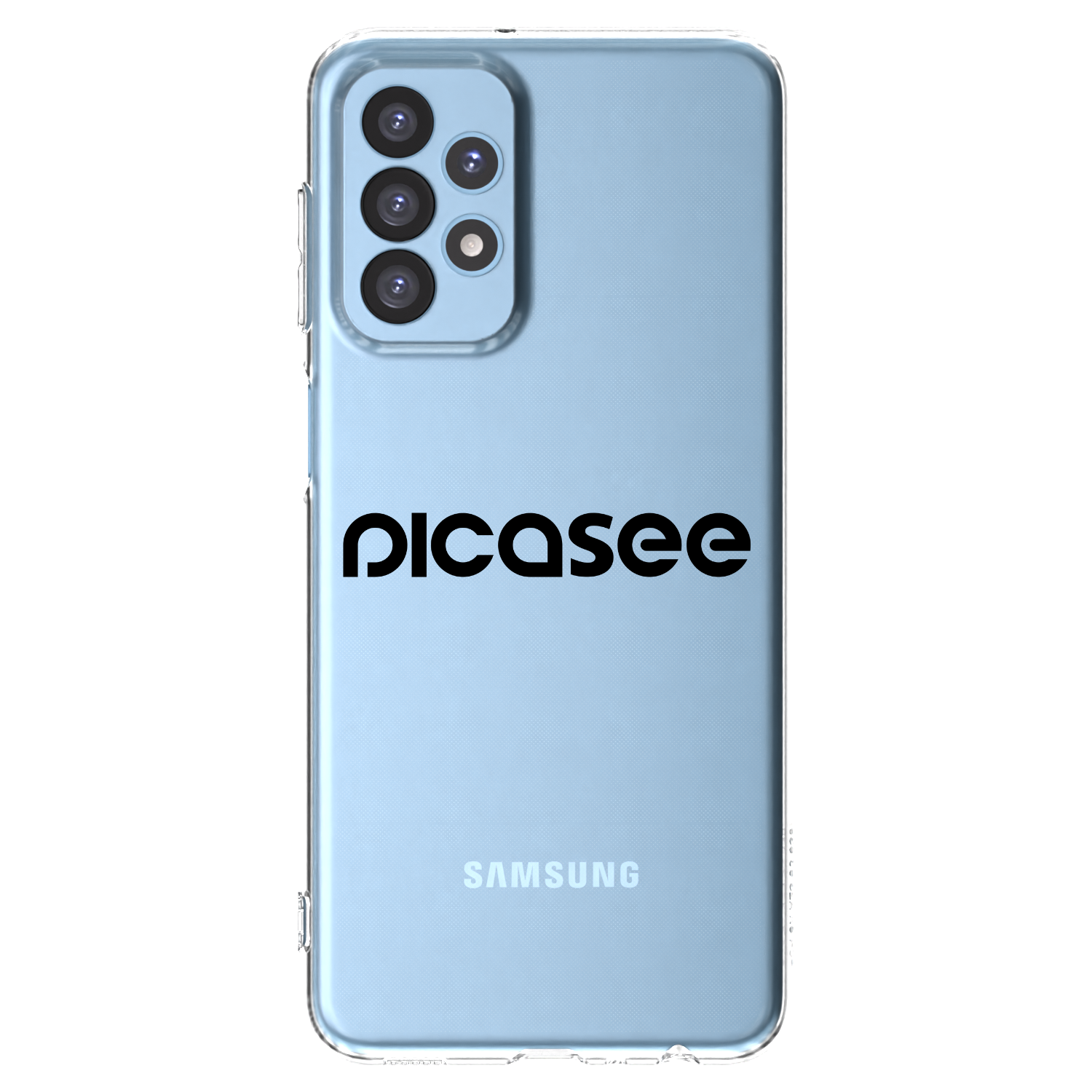 Picasee Samsung Galaxy A23 A235F 4G Hülle - Transparentes Silikon - Picasee - new logo - black