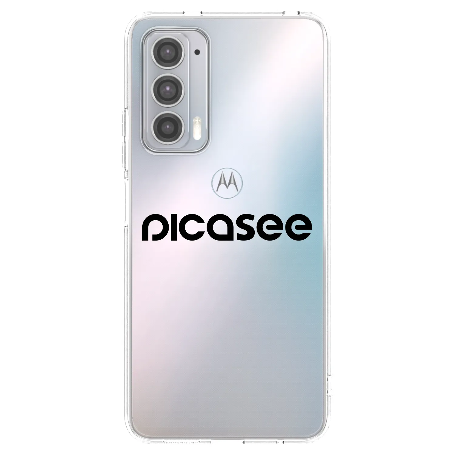 Picasee Motorola Edge 20 Hülle - Transparentes Silikon - Picasee - new logo - black