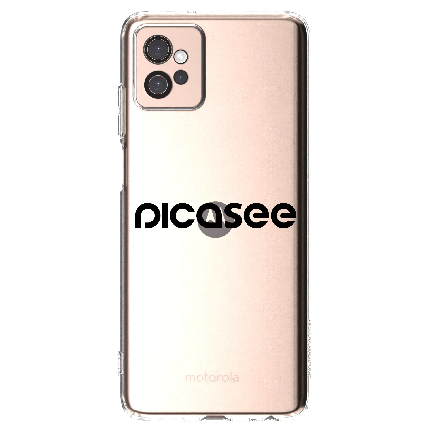 Picasee Motorola Moto G32 Hülle - Transparentes Silikon - Picasee - new logo - black