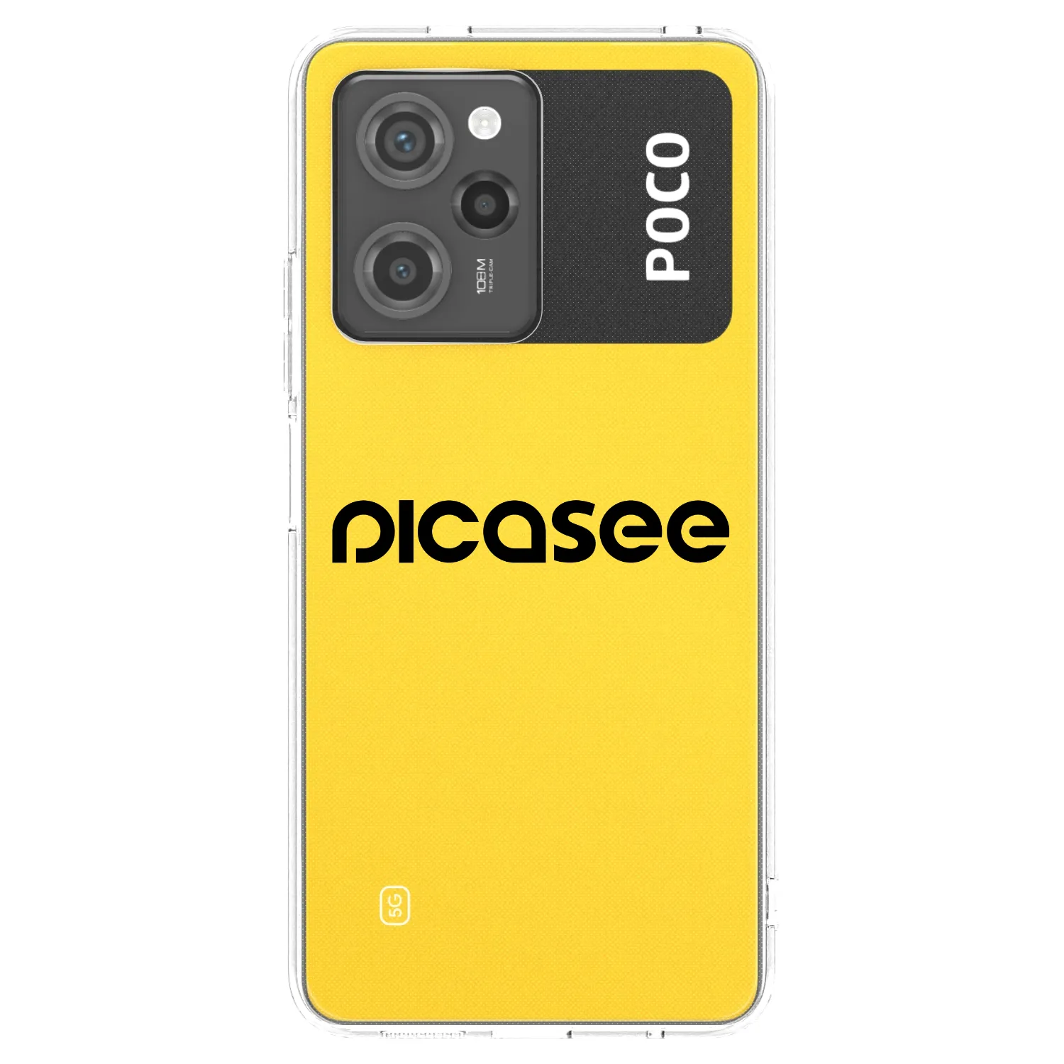 Picasee Xiaomi Poco X5 Pro Hülle - Transparentes Silikon - Picasee - new logo - black