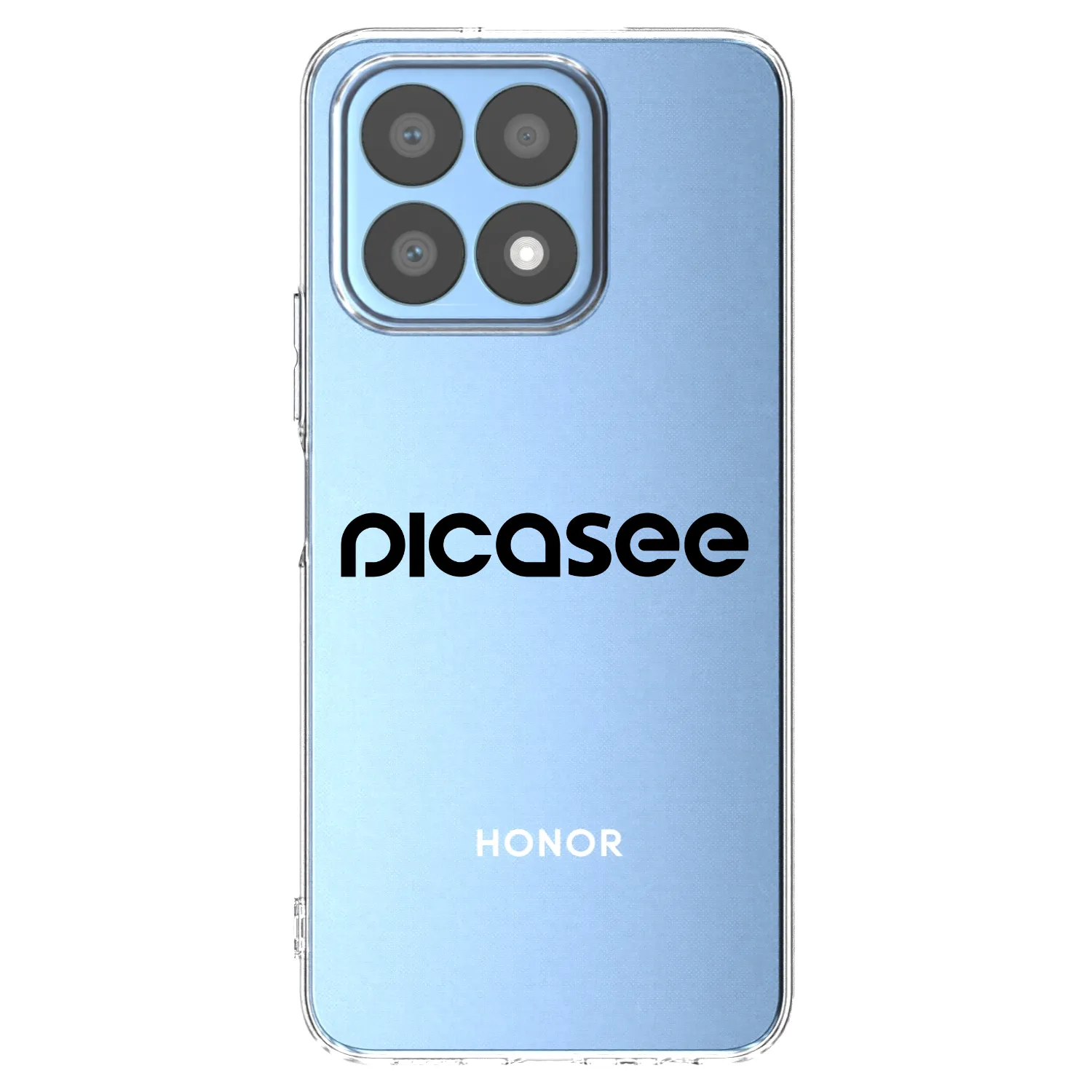 Picasee Honor X8a Hülle - Transparentes Silikon - Picasee - new logo - black