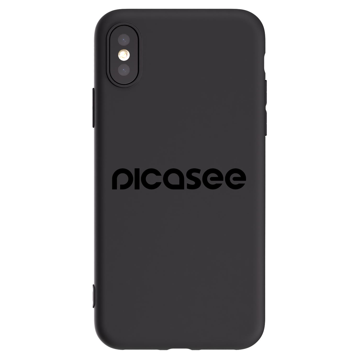 Picasee Apple iPhone X/XS Hülle - Schwarzes Silikon - Picasee - new logo - black