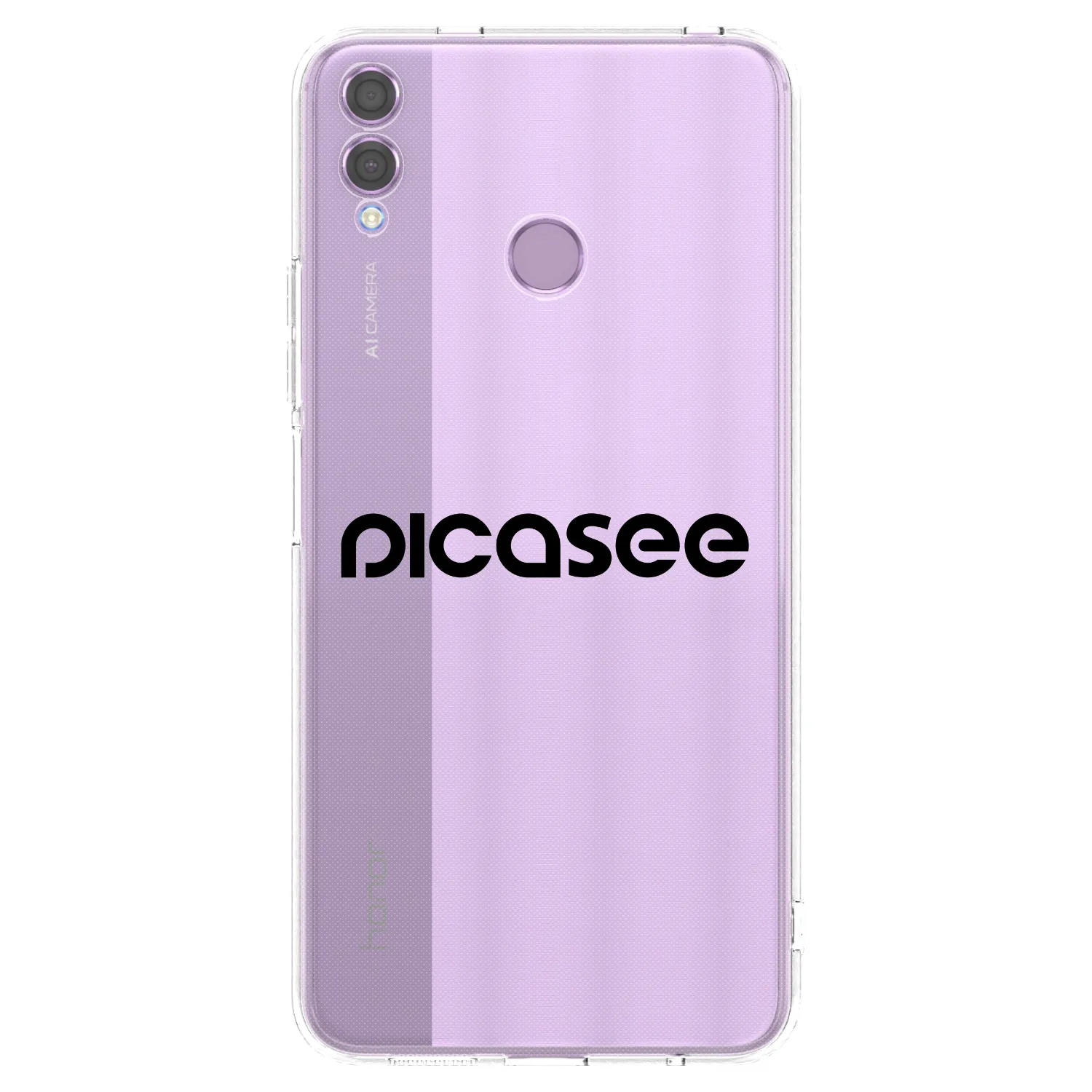 Picasee Honor 8X Hülle - Transparentes Silikon - Picasee - new logo - black