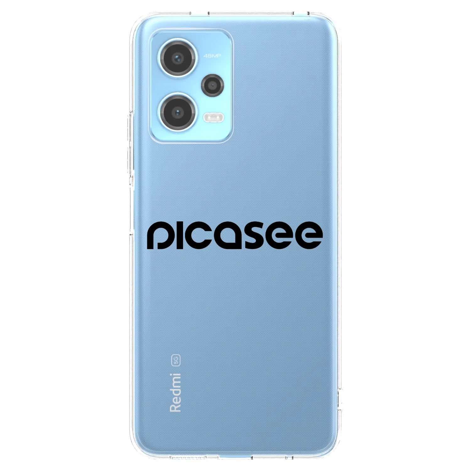 Picasee Xiaomi Redmi Note 12 5G Hülle - Transparentes Silikon - Picasee - new logo - black