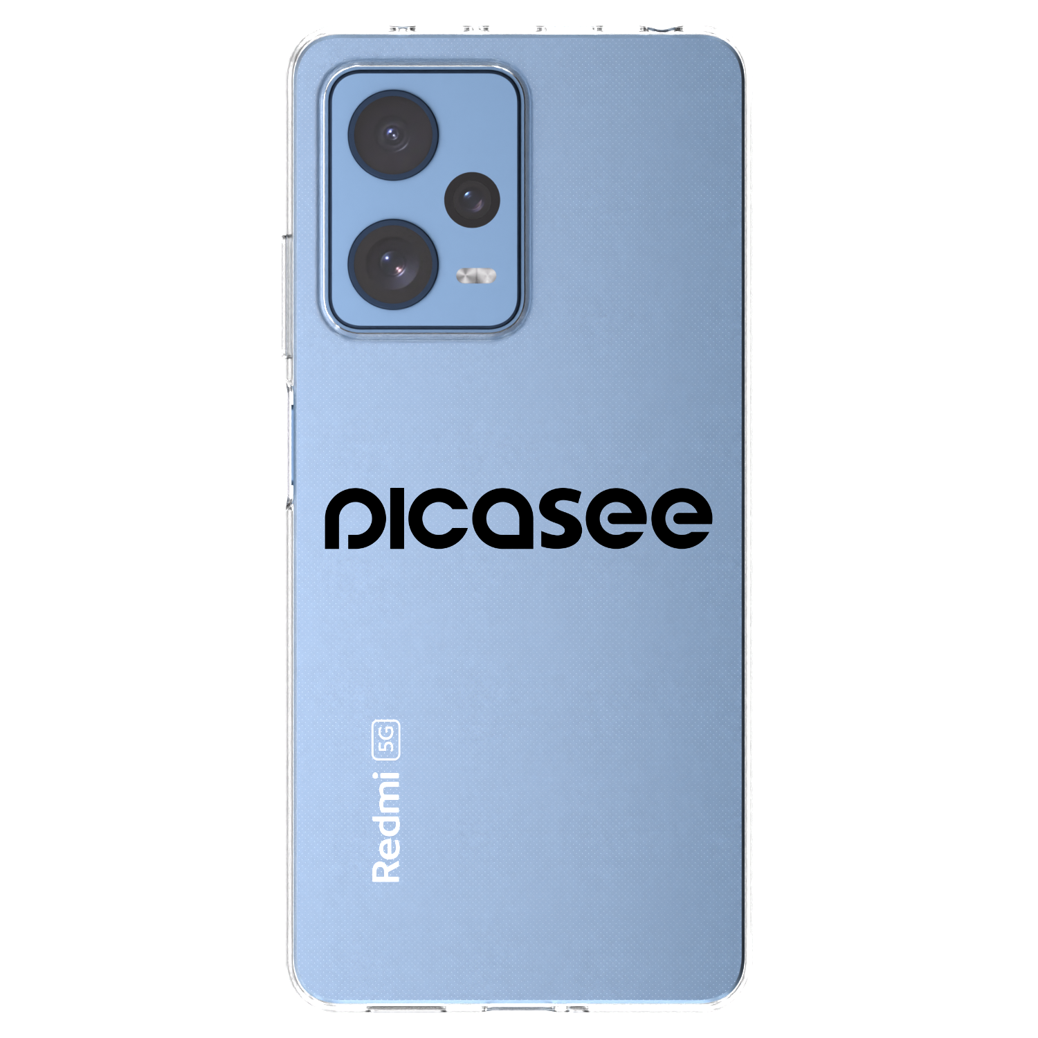 Picasee Xiaomi Redmi Note 12 Pro 5G Hülle - Transparentes Silikon - Picasee - new logo - black
