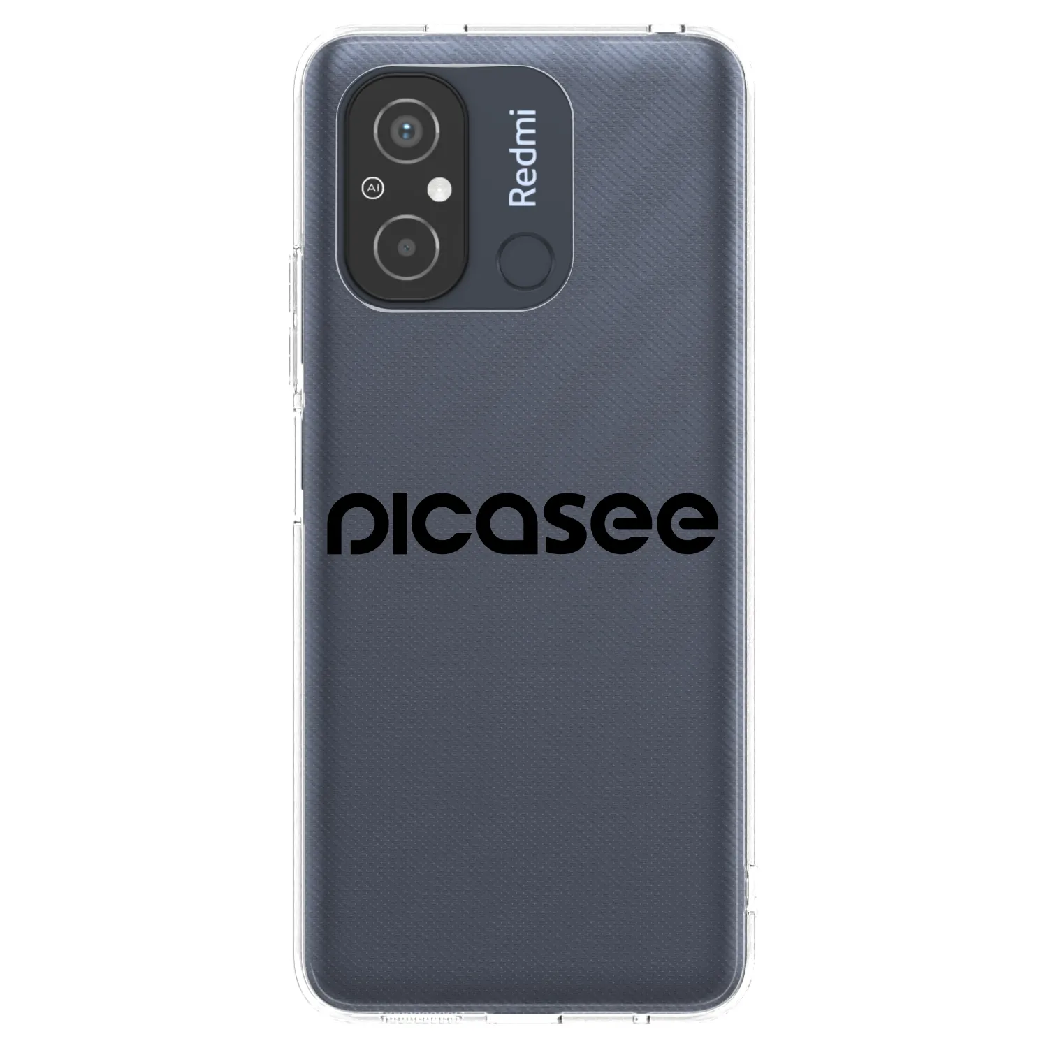 Picasee Xiaomi Redmi 12C Hülle - Transparentes Silikon - Picasee - new logo - black