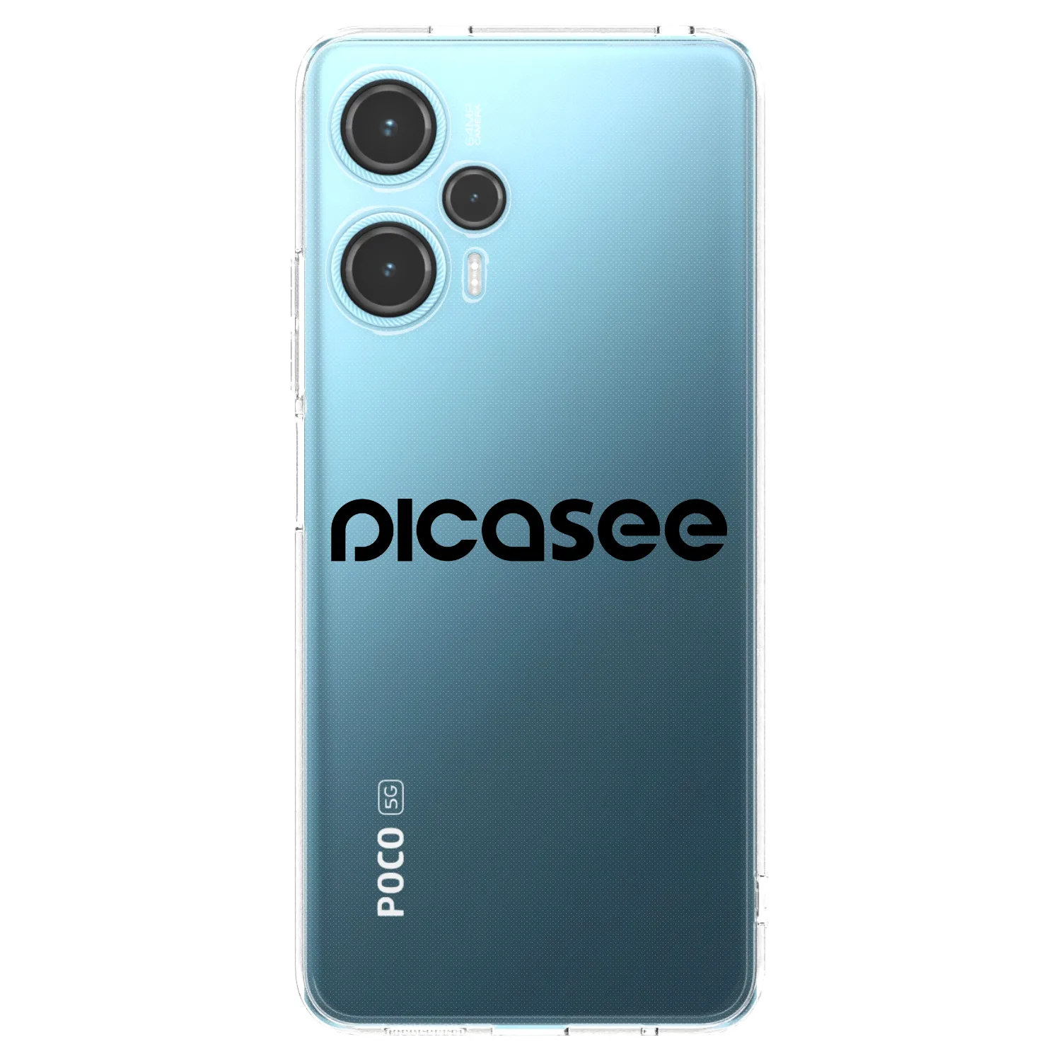 Picasee Xiaomi Poco F5 Hülle - Transparentes Silikon - Picasee - new logo - black