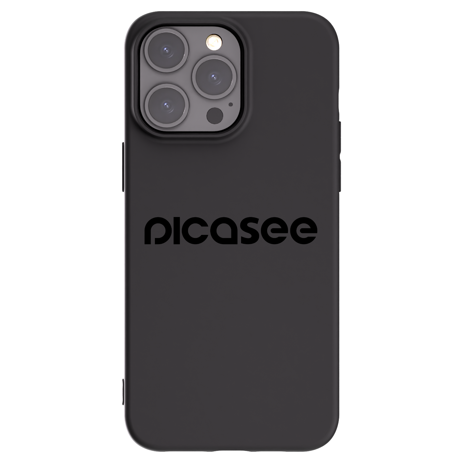 Picasee Apple iPhone 15 Pro Max Hülle - Schwarzes Silikon - Picasee - new logo - black