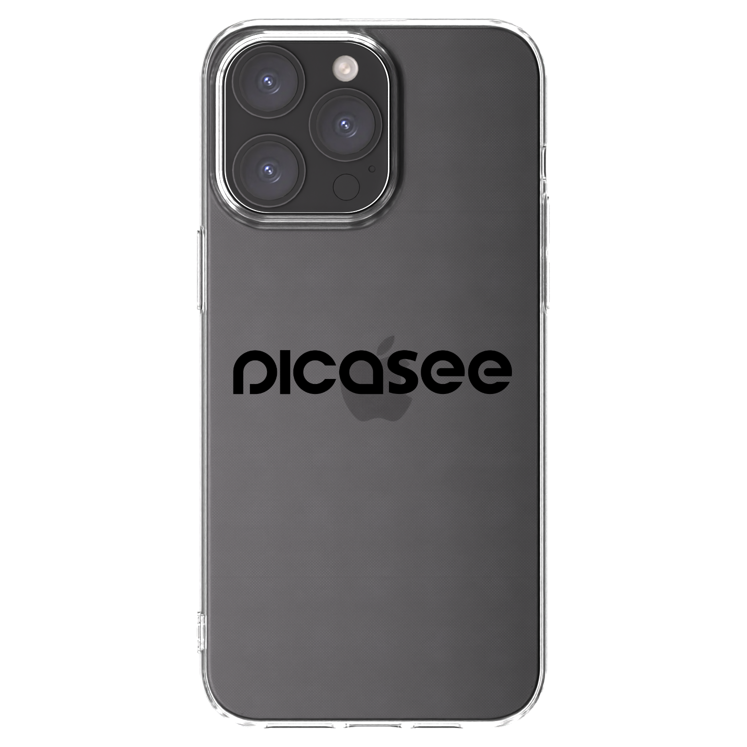 Picasee Apple iPhone 15 Pro Max Hülle - Transparentes Silikon - Picasee - new logo - black