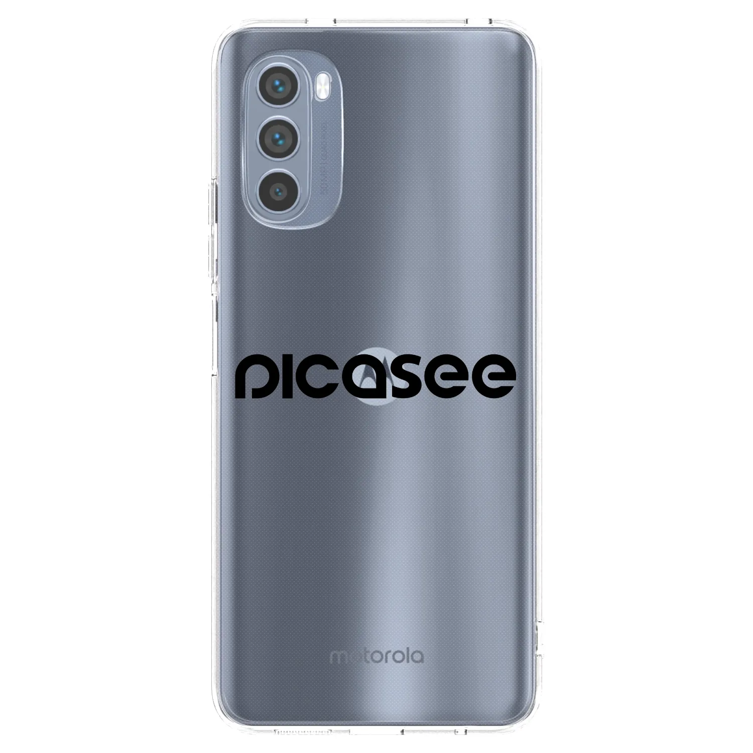 Picasee Motorola Moto G62 Hülle - Transparentes Silikon - Picasee - new logo - black