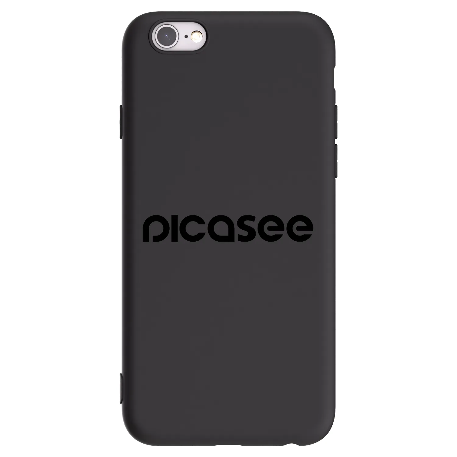 Picasee Apple iPhone 6/6S Hülle - Schwarzes Silikon - Picasee - new logo - black