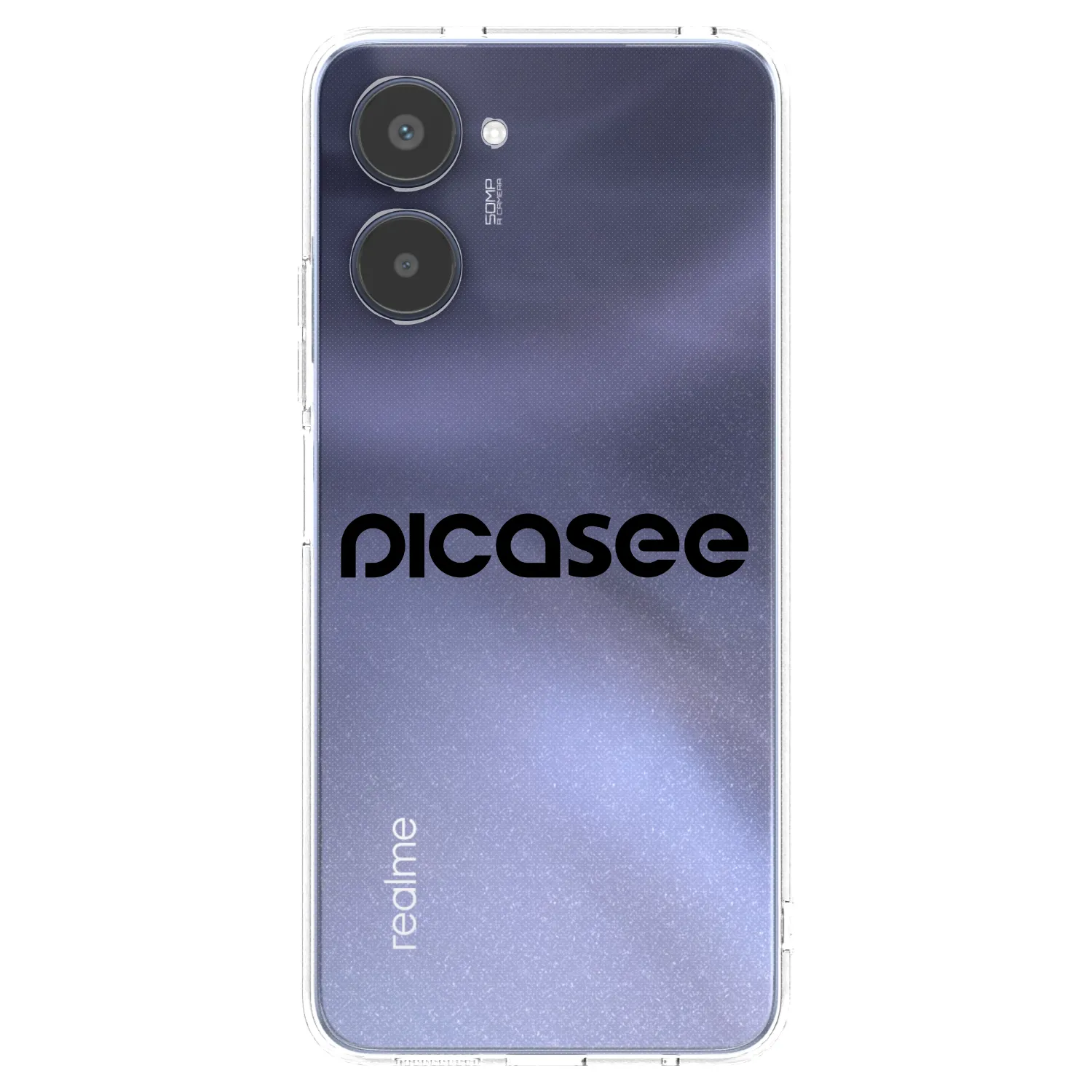 Picasee Realme 10 4G Hülle - Transparentes Silikon - Picasee - new logo - black