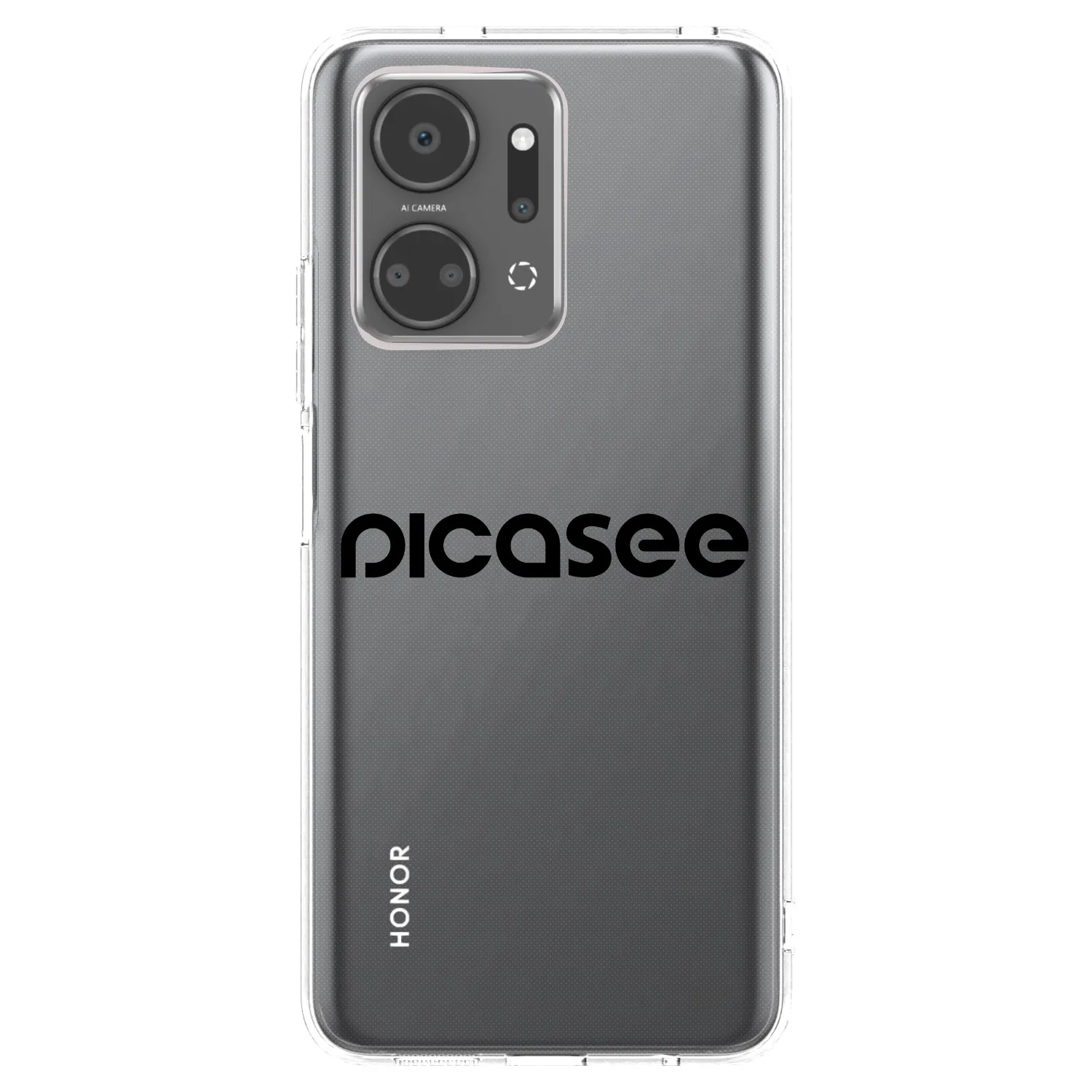 Picasee Honor X7a Hülle - Transparentes Silikon - Picasee - new logo - black