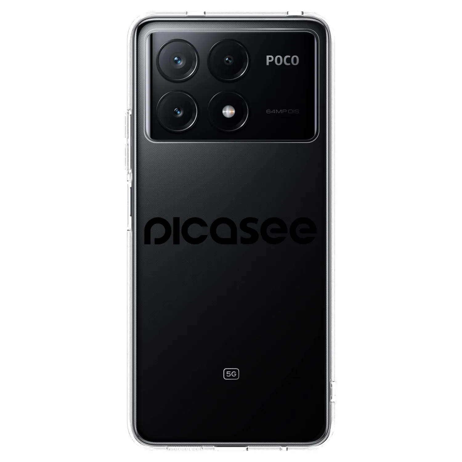 Picasee Xiaomi Poco X6 Pro Hülle - Transparentes Silikon - Picasee - new logo - black