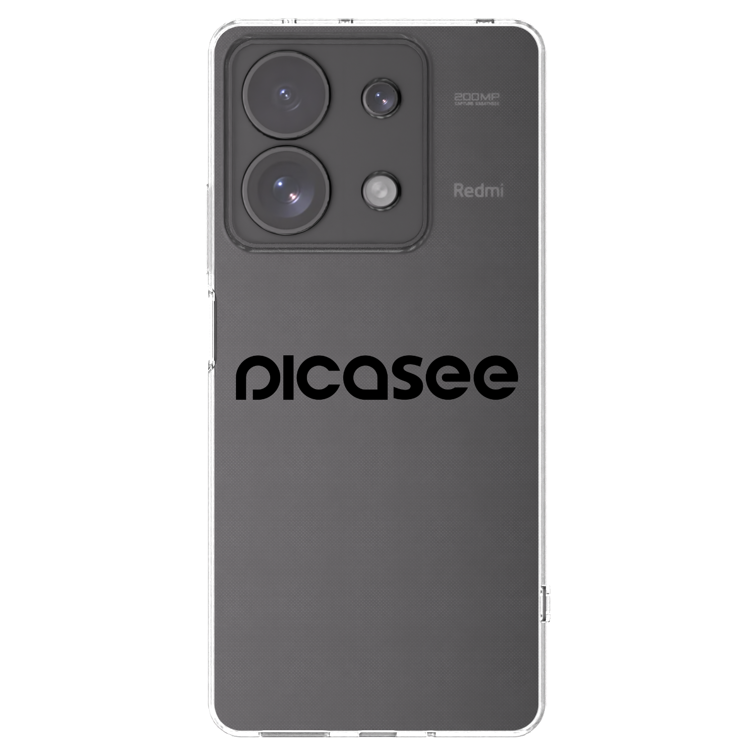 Picasee Xiaomi Redmi Note 13 Pro 4G Hülle - Transparentes Silikon - Picasee - new logo - black