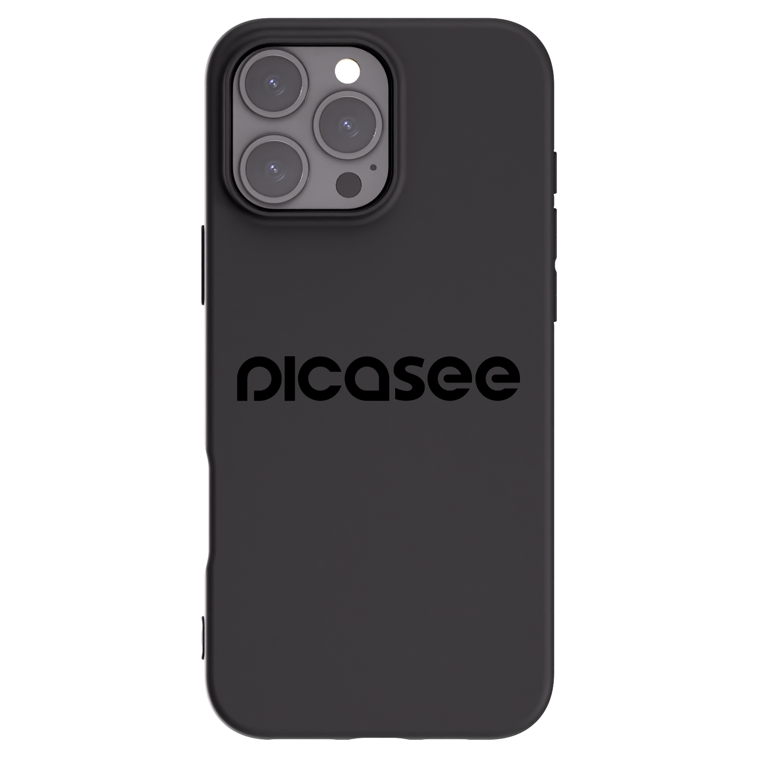 Picasee Apple iPhone 16 Pro Max Hülle - Schwarzes Silikon - Picasee - new logo - black